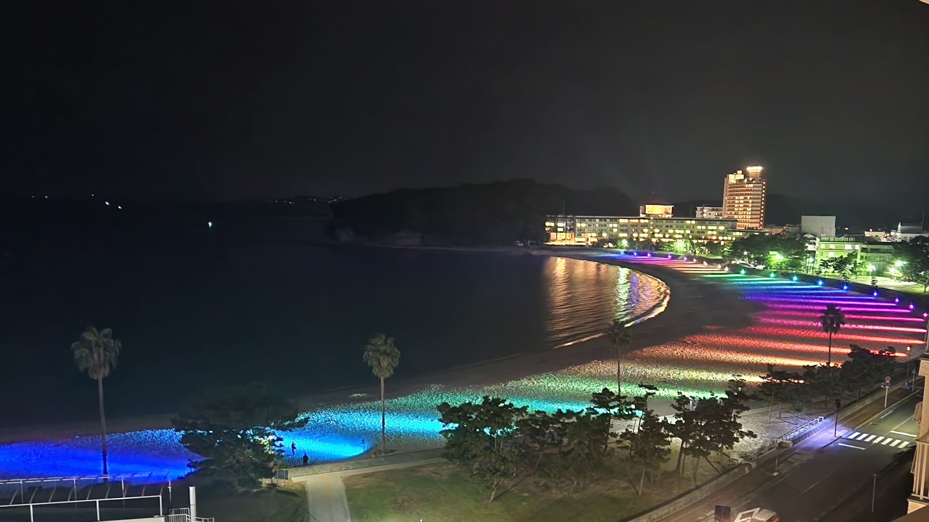 ＜2024/10/26～2025/2/28まで毎夜開催♪＞白良浜ライトパレード（写真は2023年度）