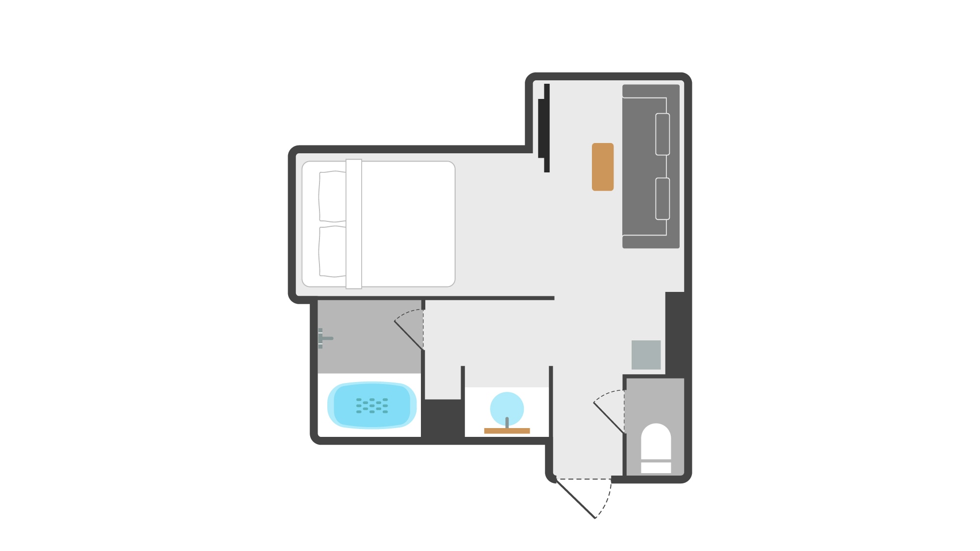 Double/Theater Room A Floor Plan