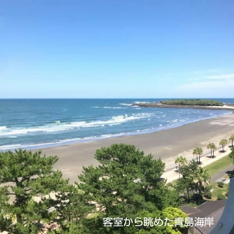 Pantai Qingdao dilihat dari kamar tamu