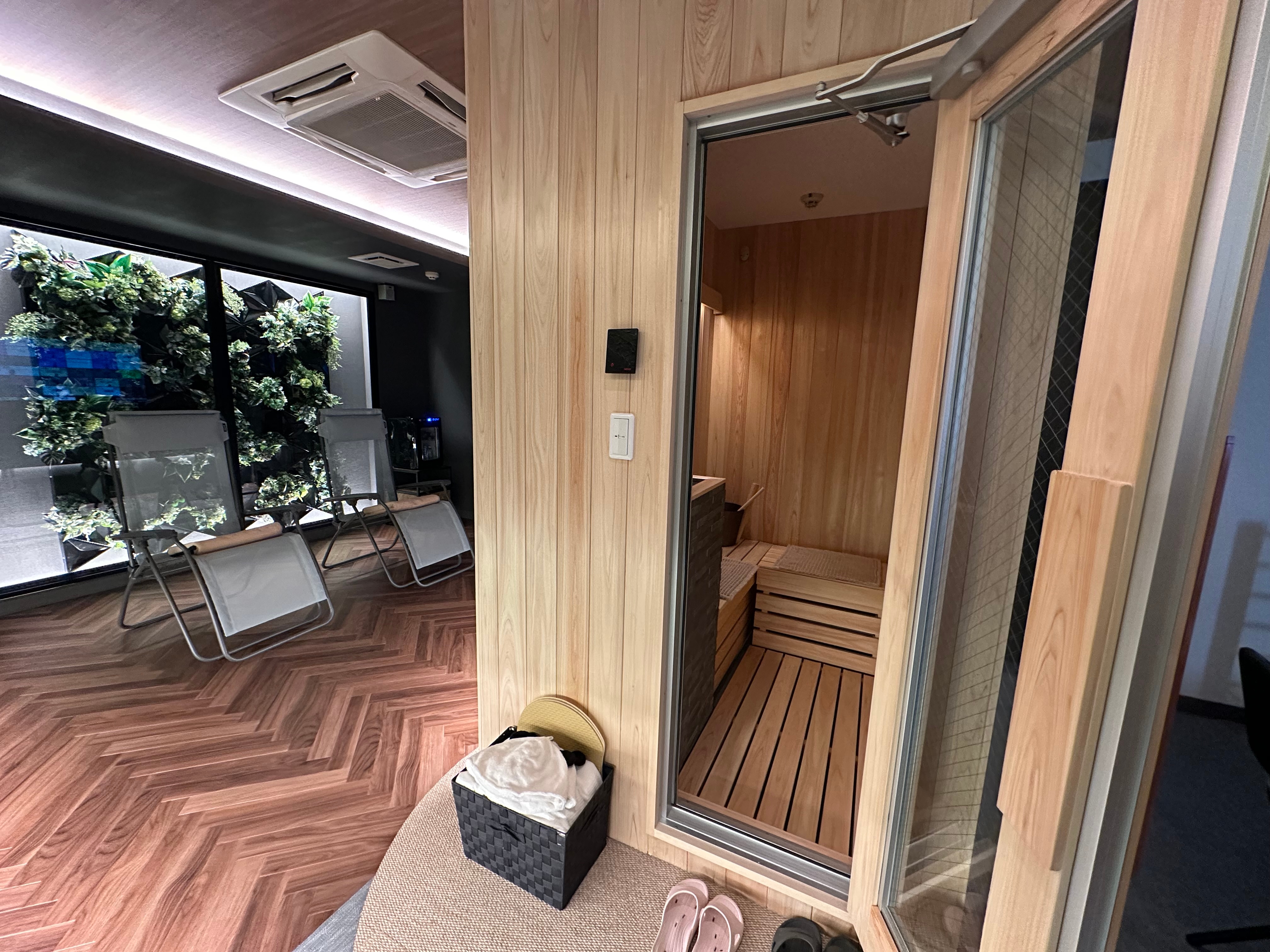 Example of a room with sauna