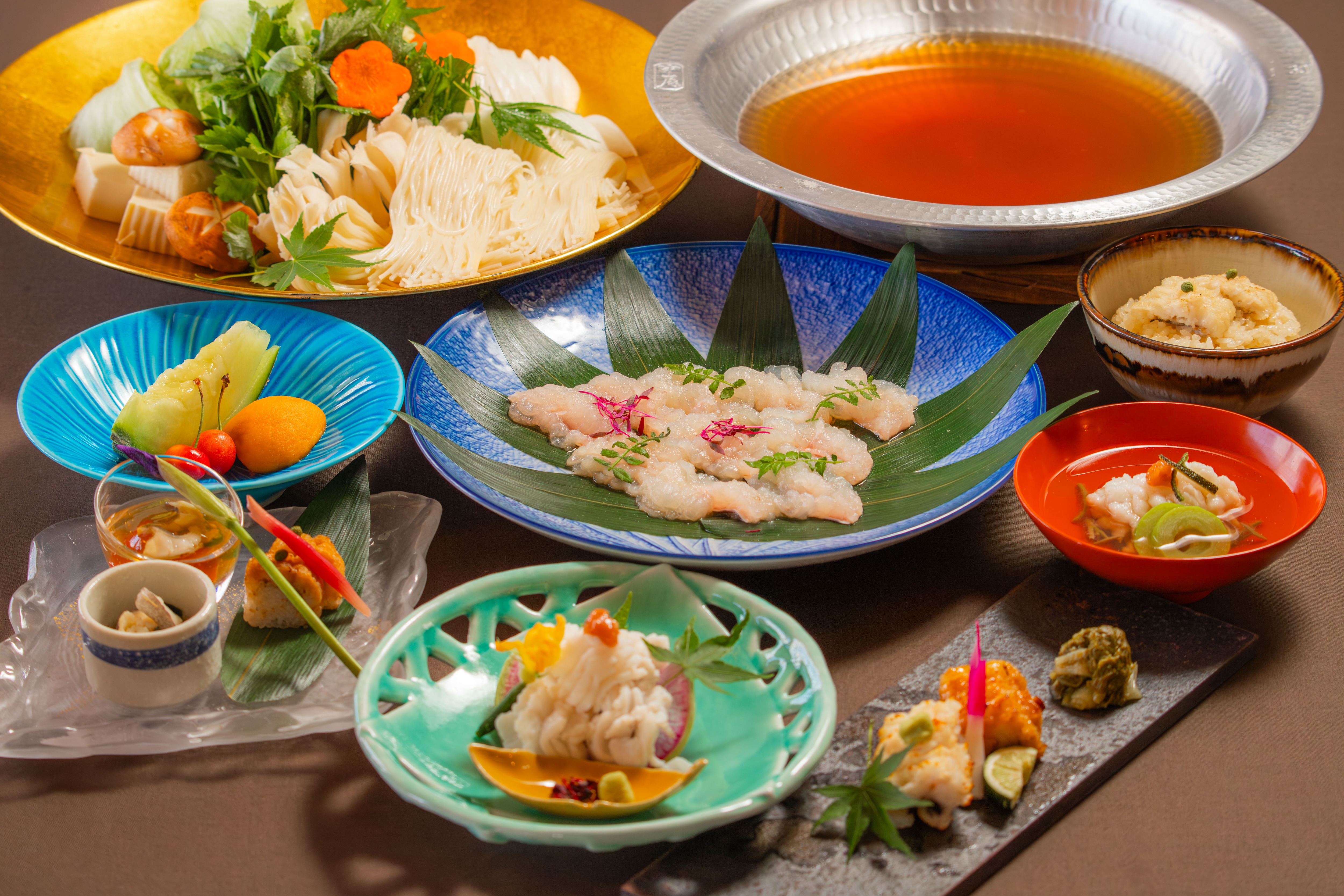 Pike conger kaiseki course (available only from June to August) *The food photos are for illustrative purposes only.
