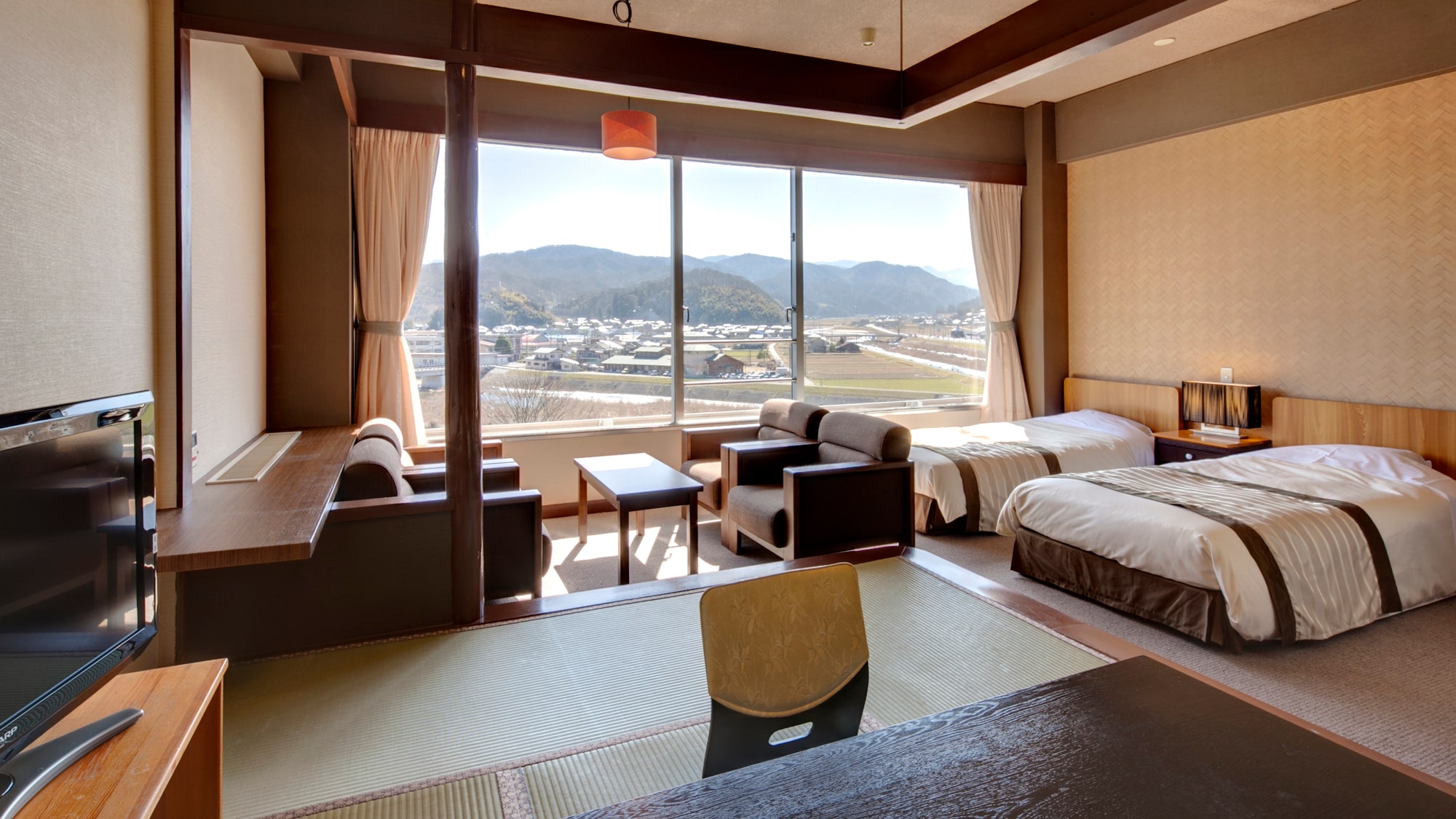 [Kamar Jepang dan Barat] 7,5 tikar tatami + tempat tidur twin [37 meter persegi]