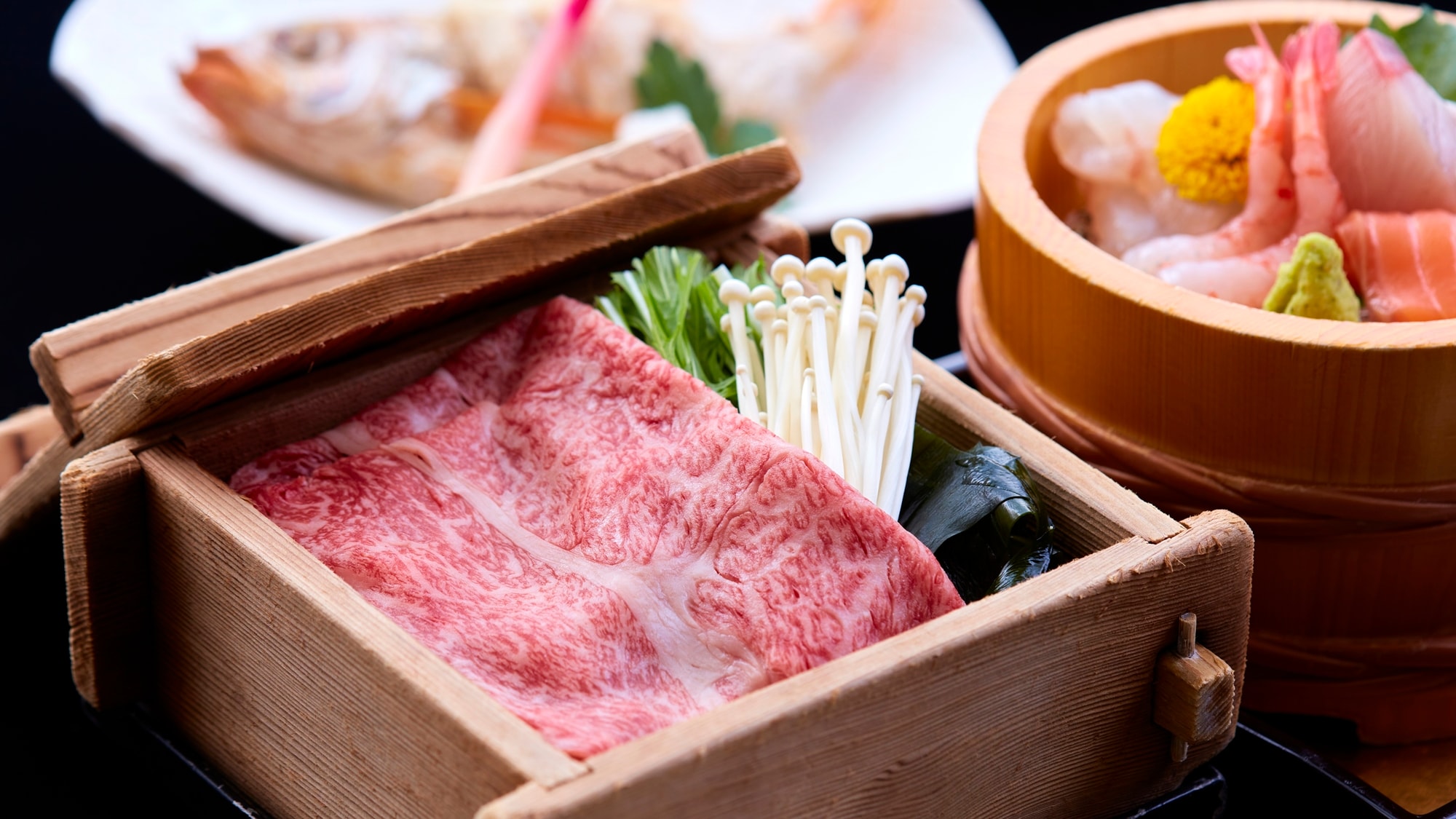 "Niigata Umaimon Kaiseki" ★ Steamed Wagyu beef