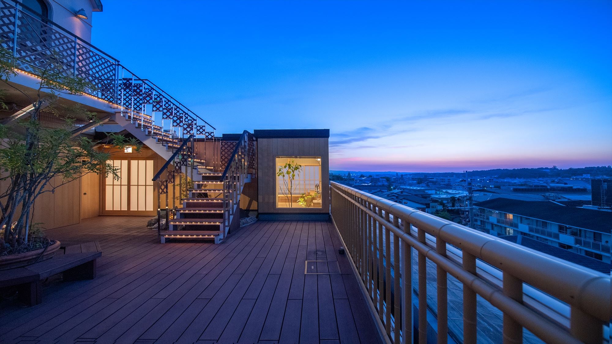 Observation deck of the evening view