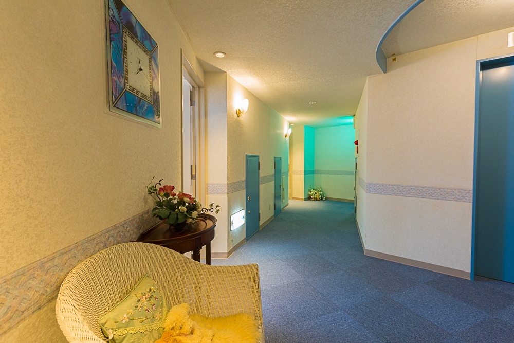 Inside the building