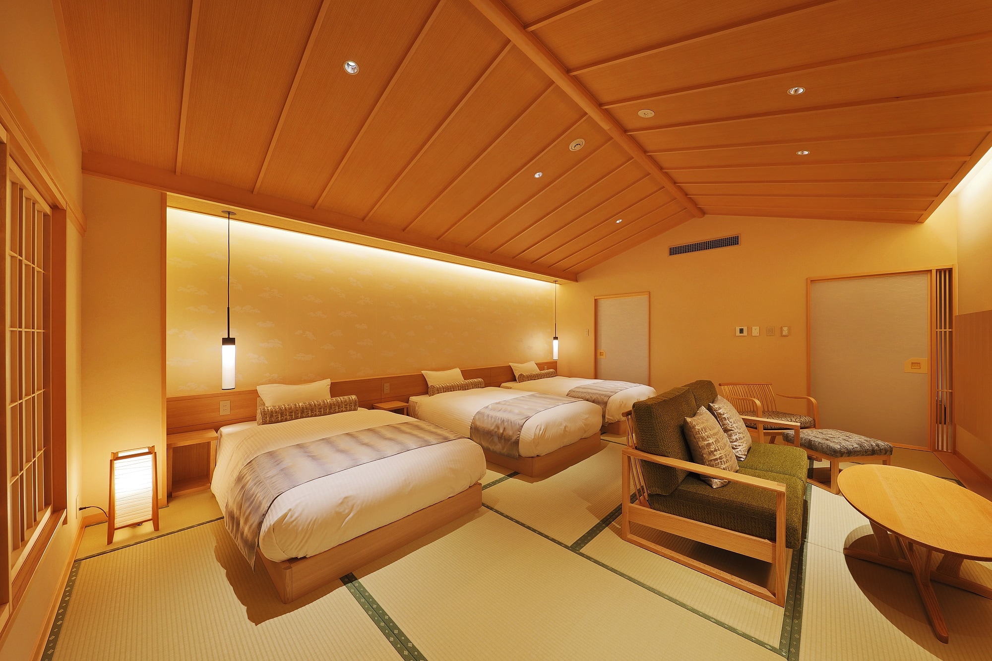 三人床現代日式房: 客房