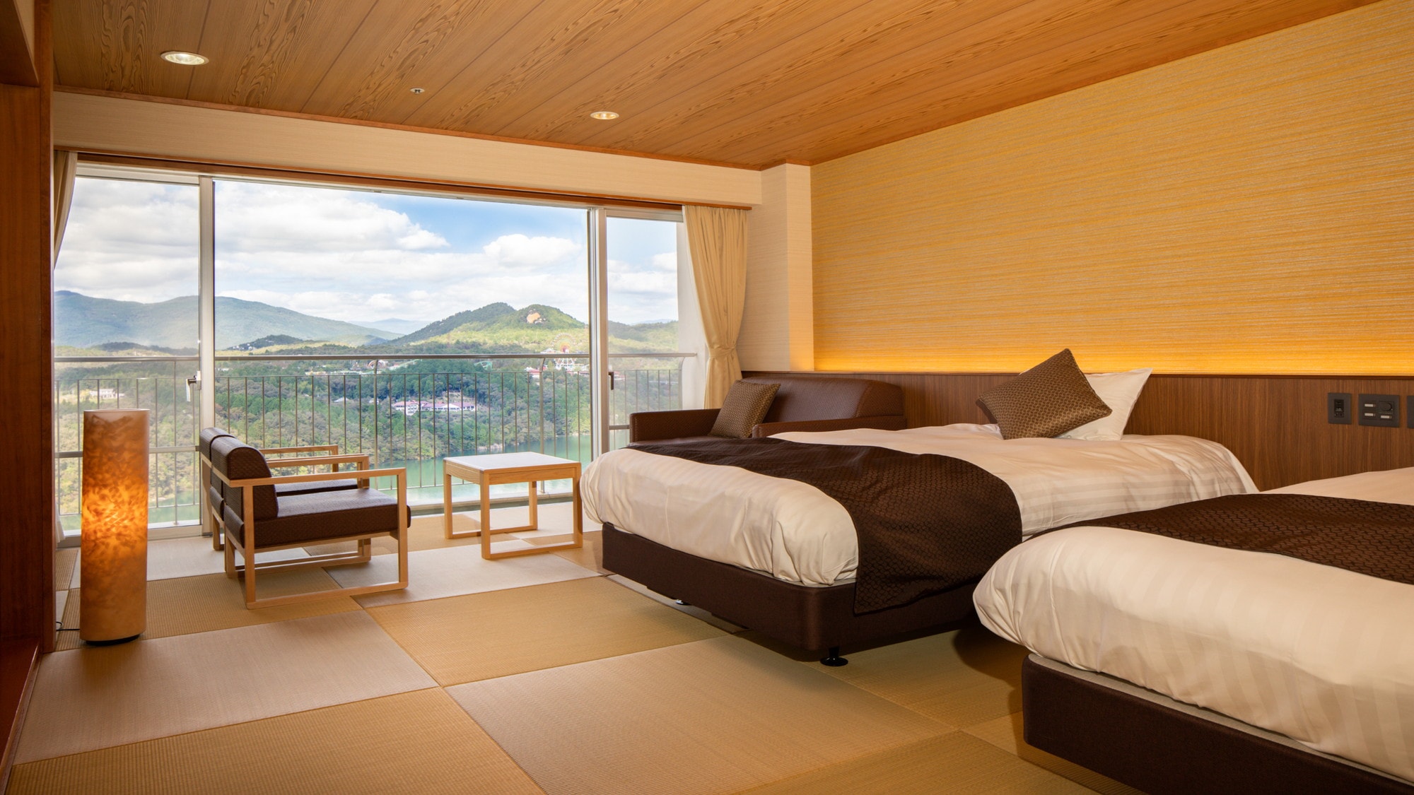 [Pemandangan Ngarai Ena] <Lantai Atas> Kembar Modern Jepang (35㎡) *Tanpa bus