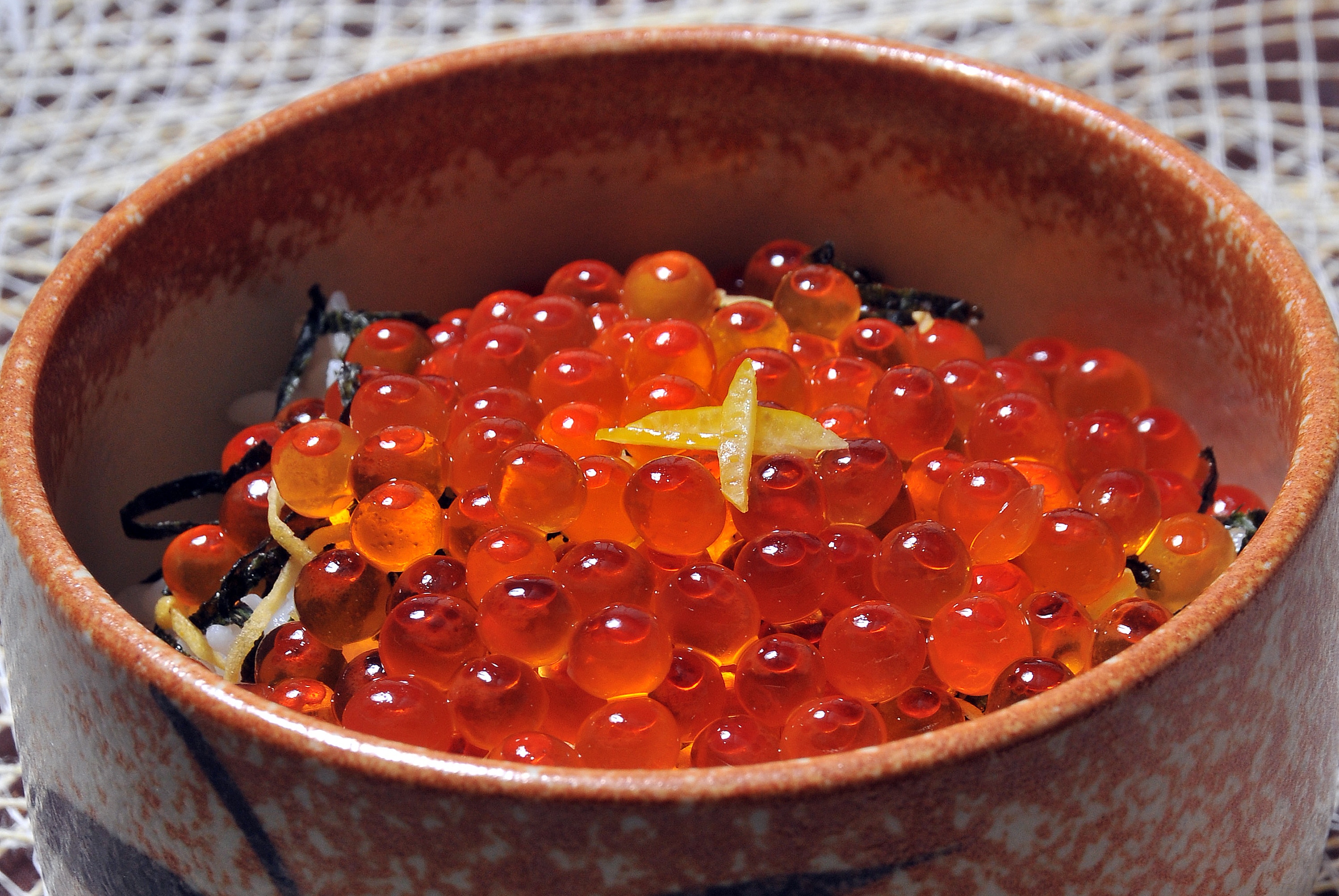 Homemade salmon roe mini salmon roe bowl