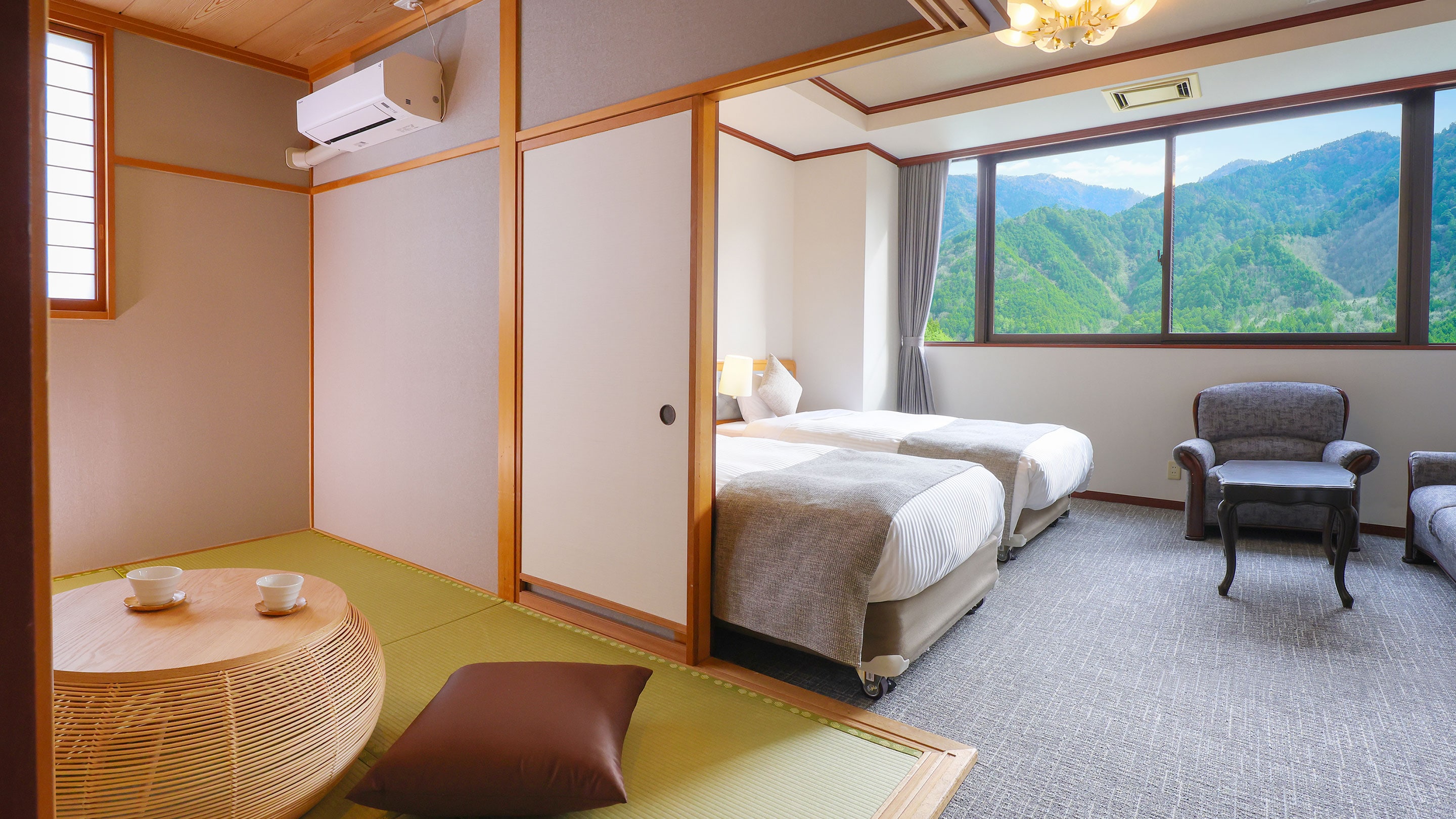 [Không hút thuốc] Phòng Superior kiểu Nhật-Tây 2 giường đơn 8 chiếu tatami *Hình ảnh