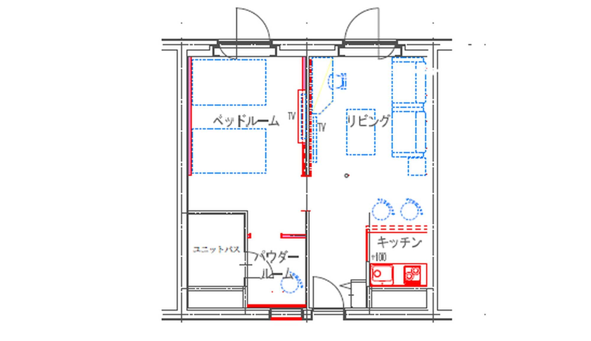 [Residential Suite] 50 sqm bedroom with living room.