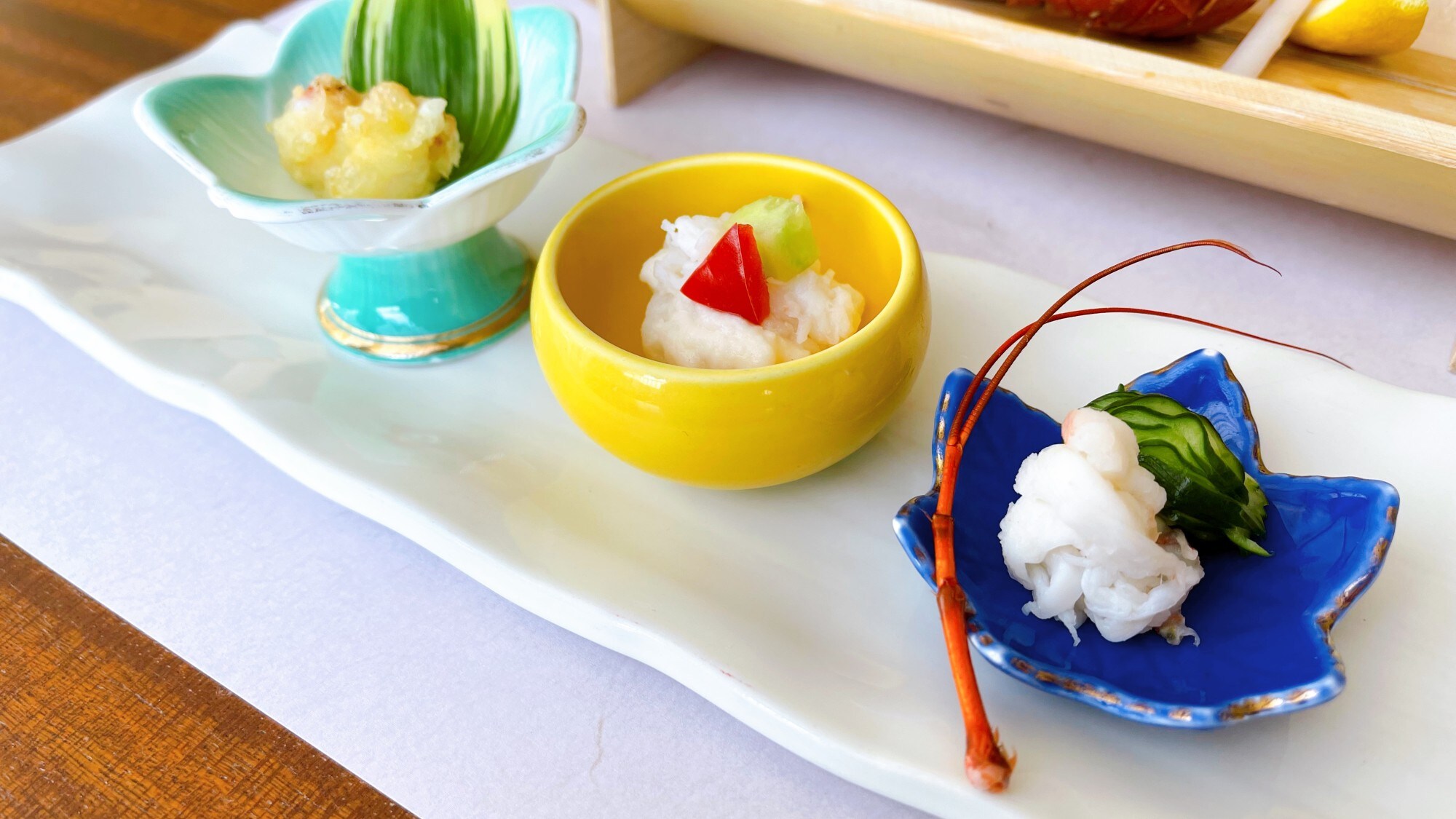 Image of assorted spiny lobster appetizers