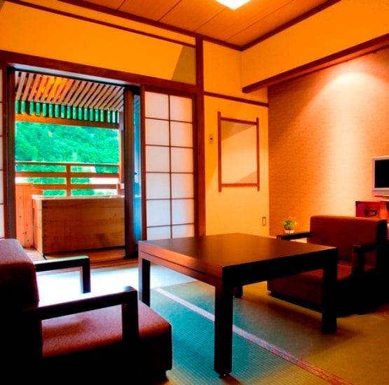 Guest room with open-air bath [Moonlight] 8 tatami mats