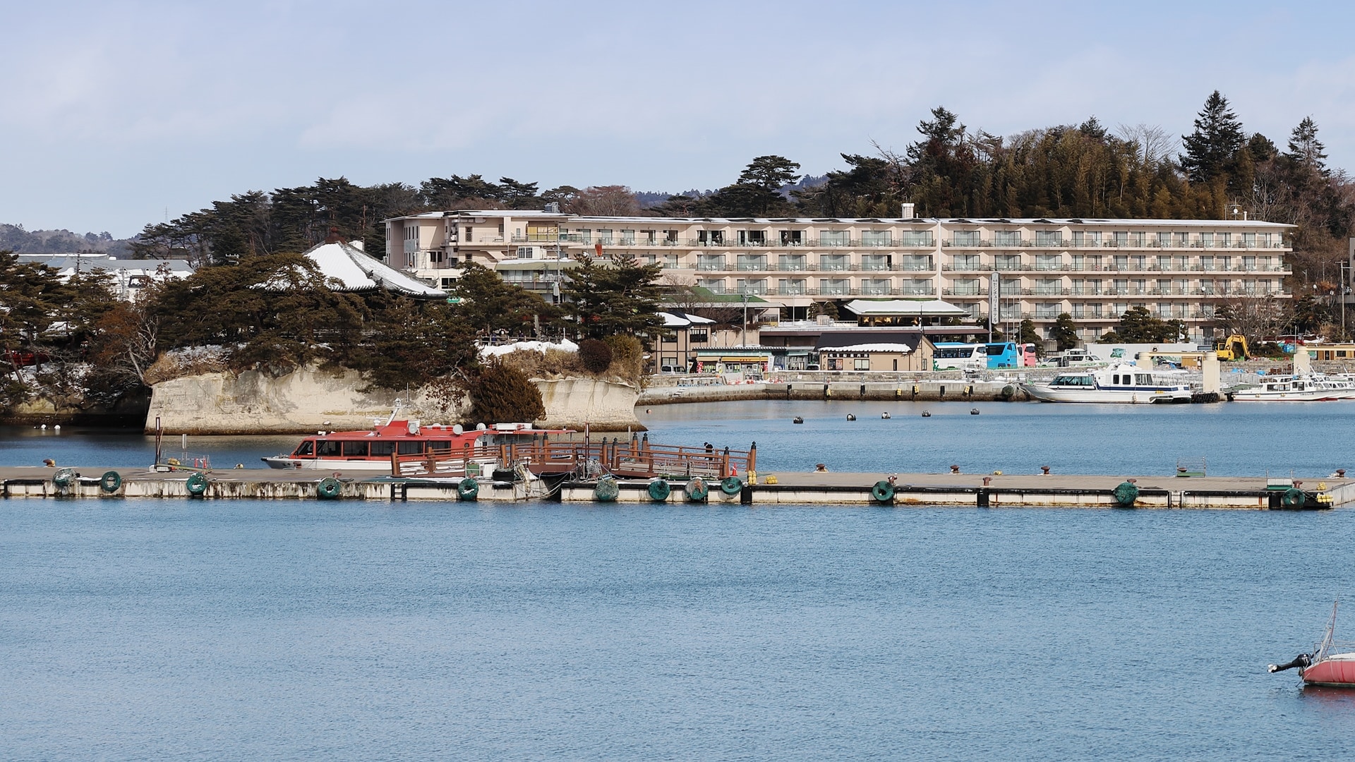 Matsushima Century Hotel viewed from Matsushima Bay