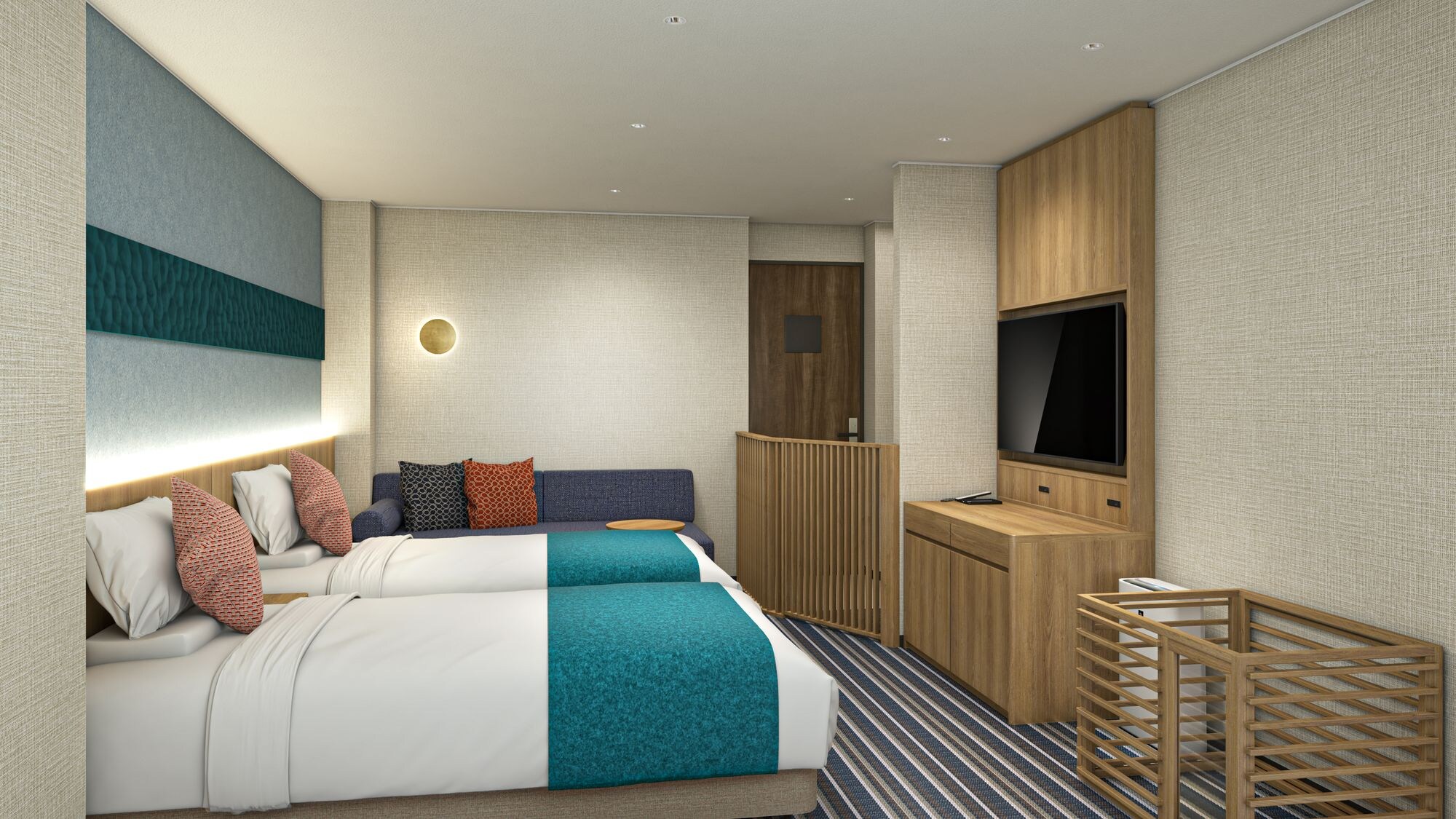 [New] Dog-Friendly Room (Twin room with private dog run) / 34 square meters *Image for illustration purposes only