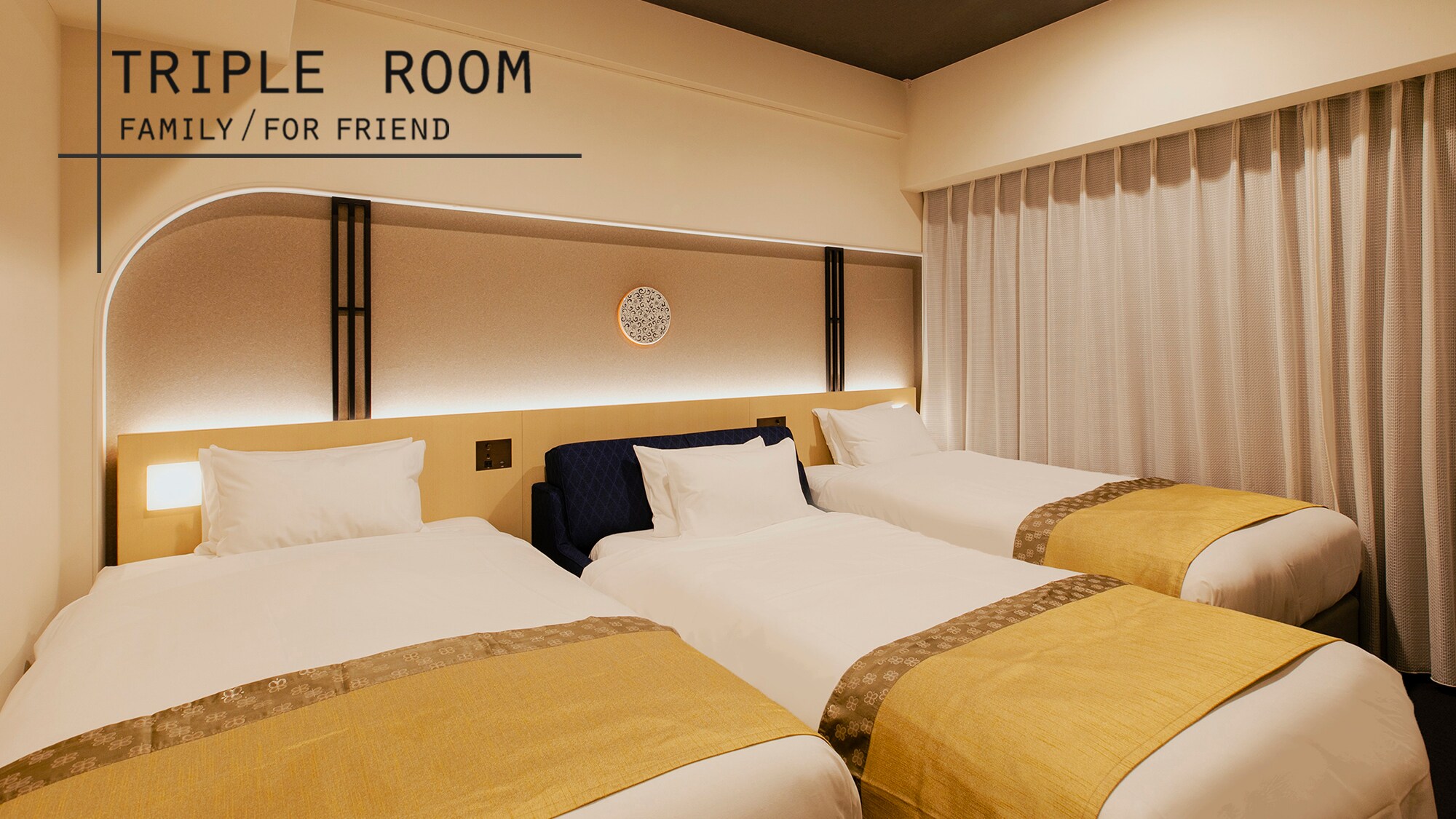 [Triple room] 23 sqm / single (110 cm width & times; 2 units) + extra bed (97 cm width & times; 1 unit)