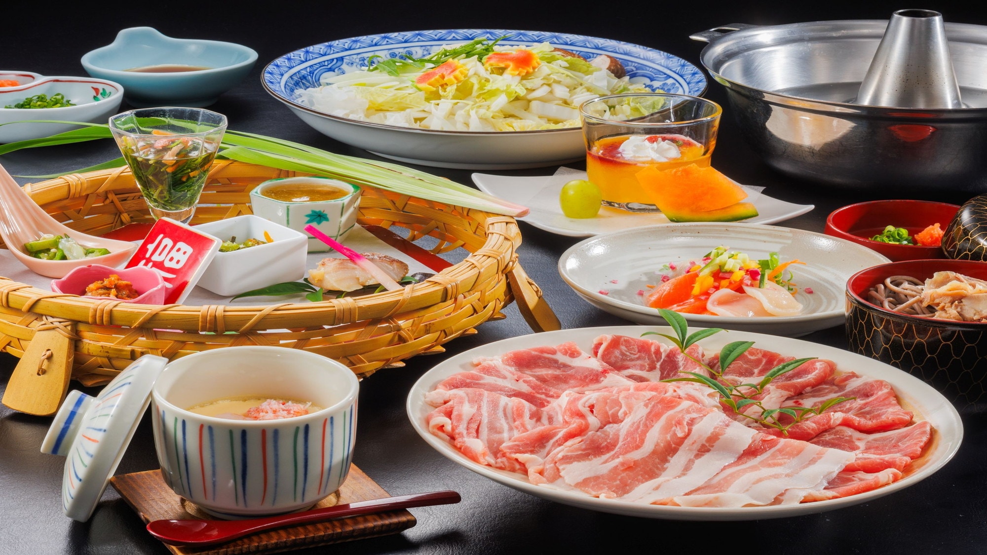 [Yone no Musume Buta Shabu-Shabu Meal] Healthy shabu-shabu with ``Yone no Musume Buta'' which was awarded the best pork in Japan