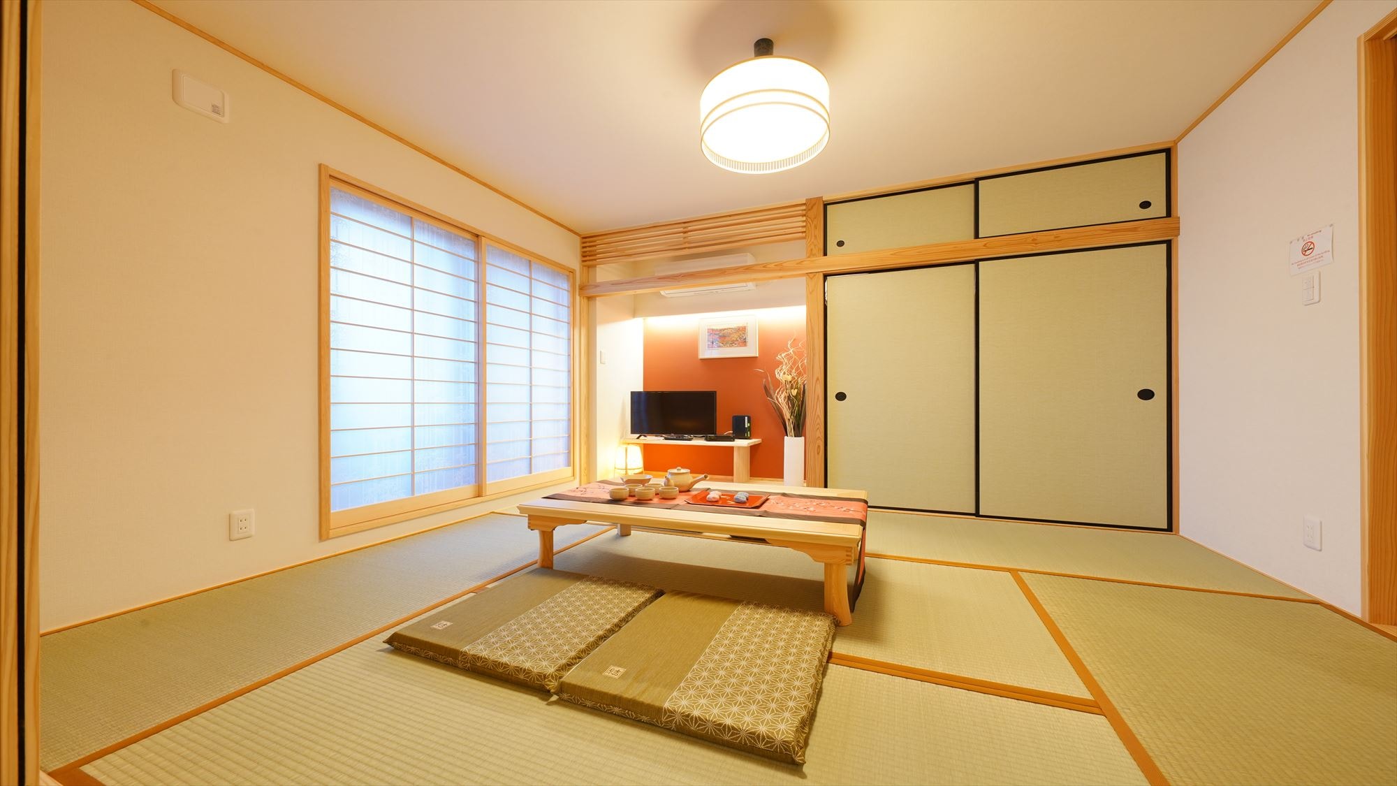 1BR (2DK/60 sqm/maximum 6 people): Western-style room + Japanese-style room