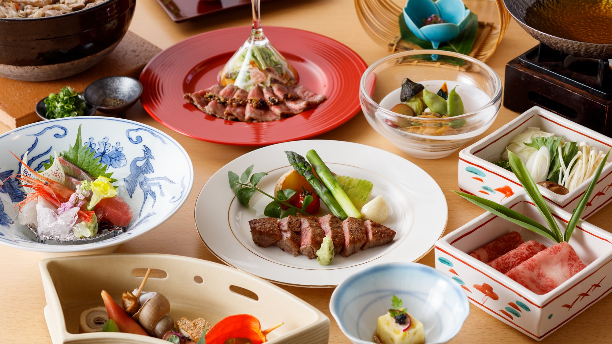 Noto beef kaiseki: An example of summer (some dishes vary depending on the season)