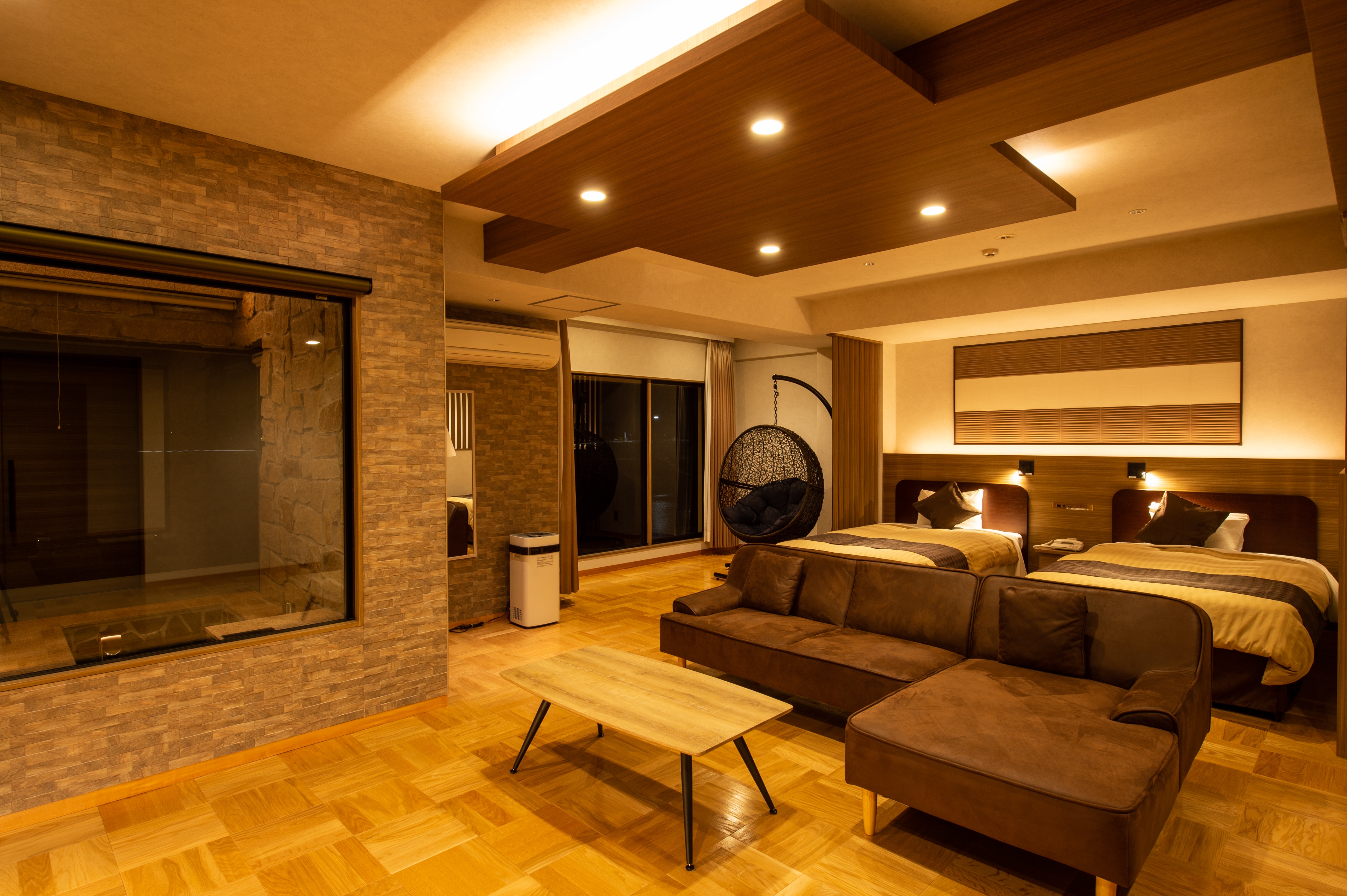 An example of a river view suite