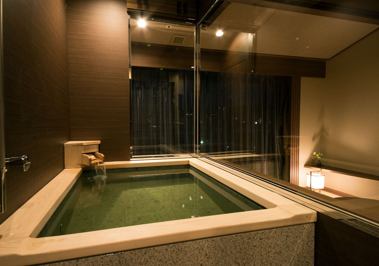 [Non-smoking] Premium room with hot spring bath and Japanese-Western style room
