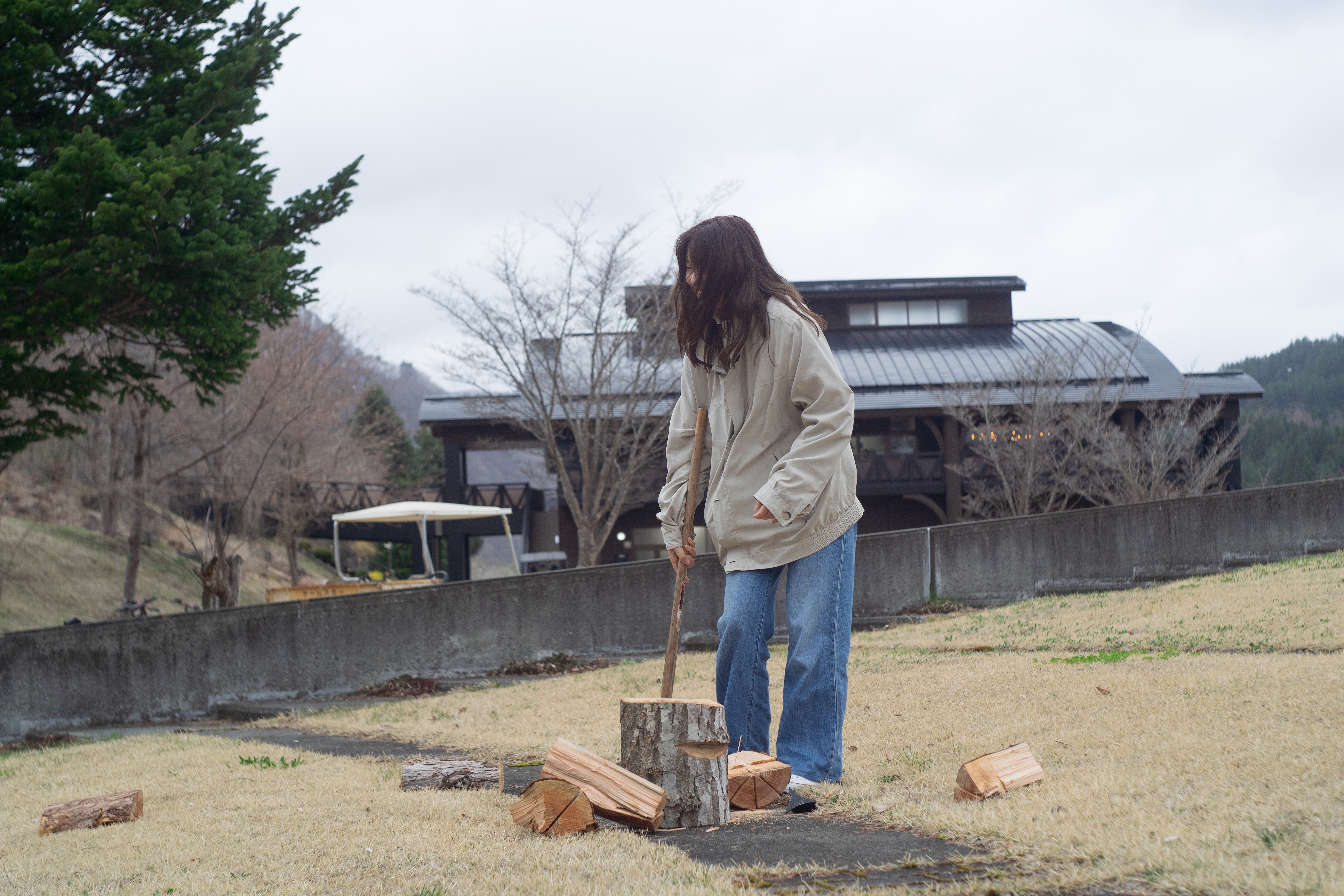 Use an axe to chop firewood and feel the sense of accomplishment of starting a fire.