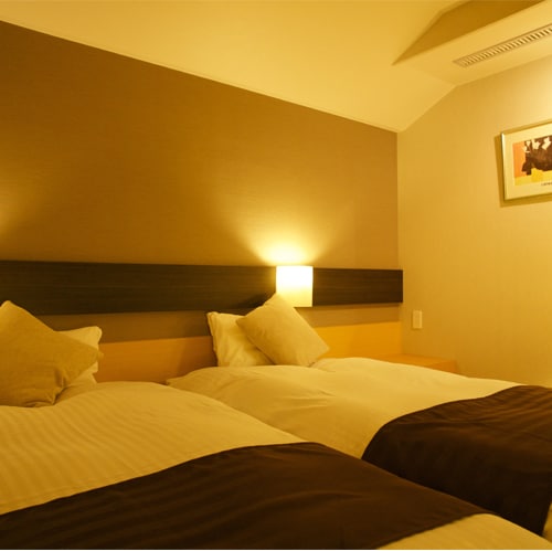 [Guest special room] Bed space: Night view