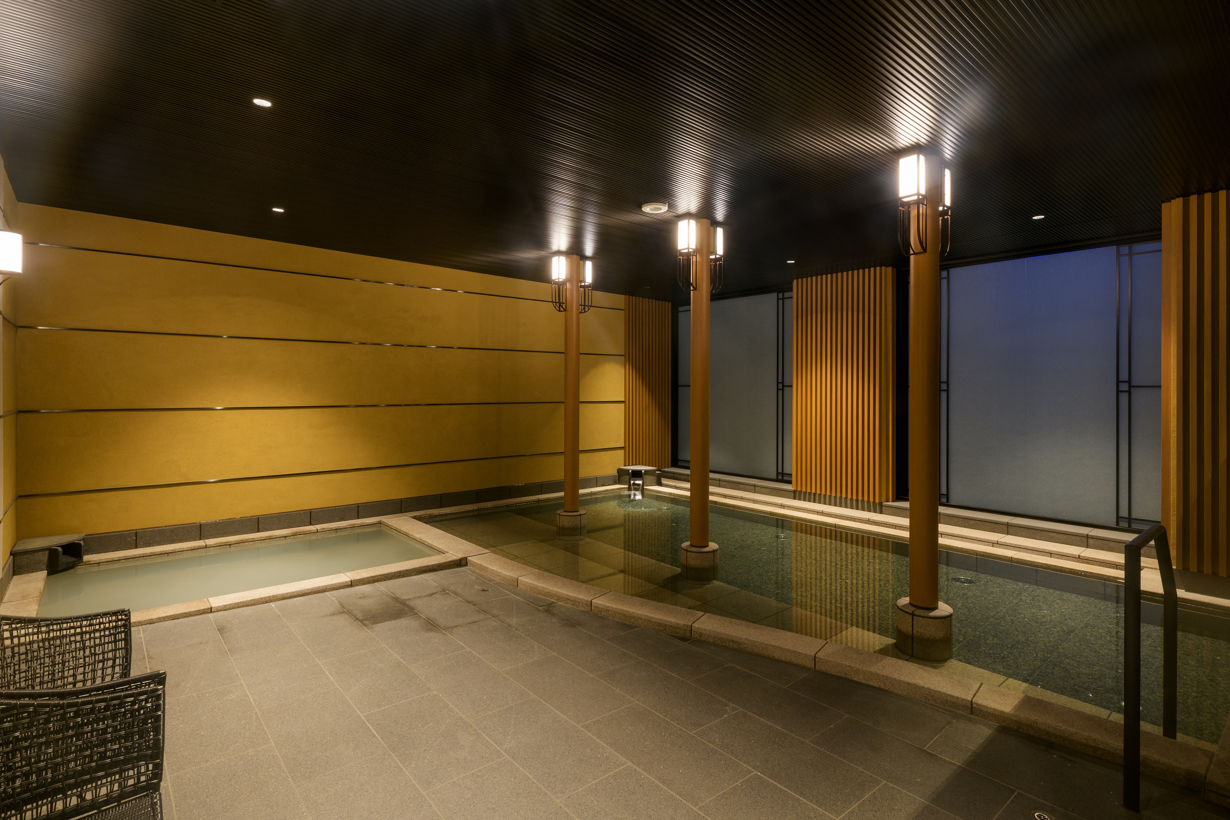 [Wa Onsen] "Hasu" Enjoy the meditation sauna and cold bath while overlooking the railway.