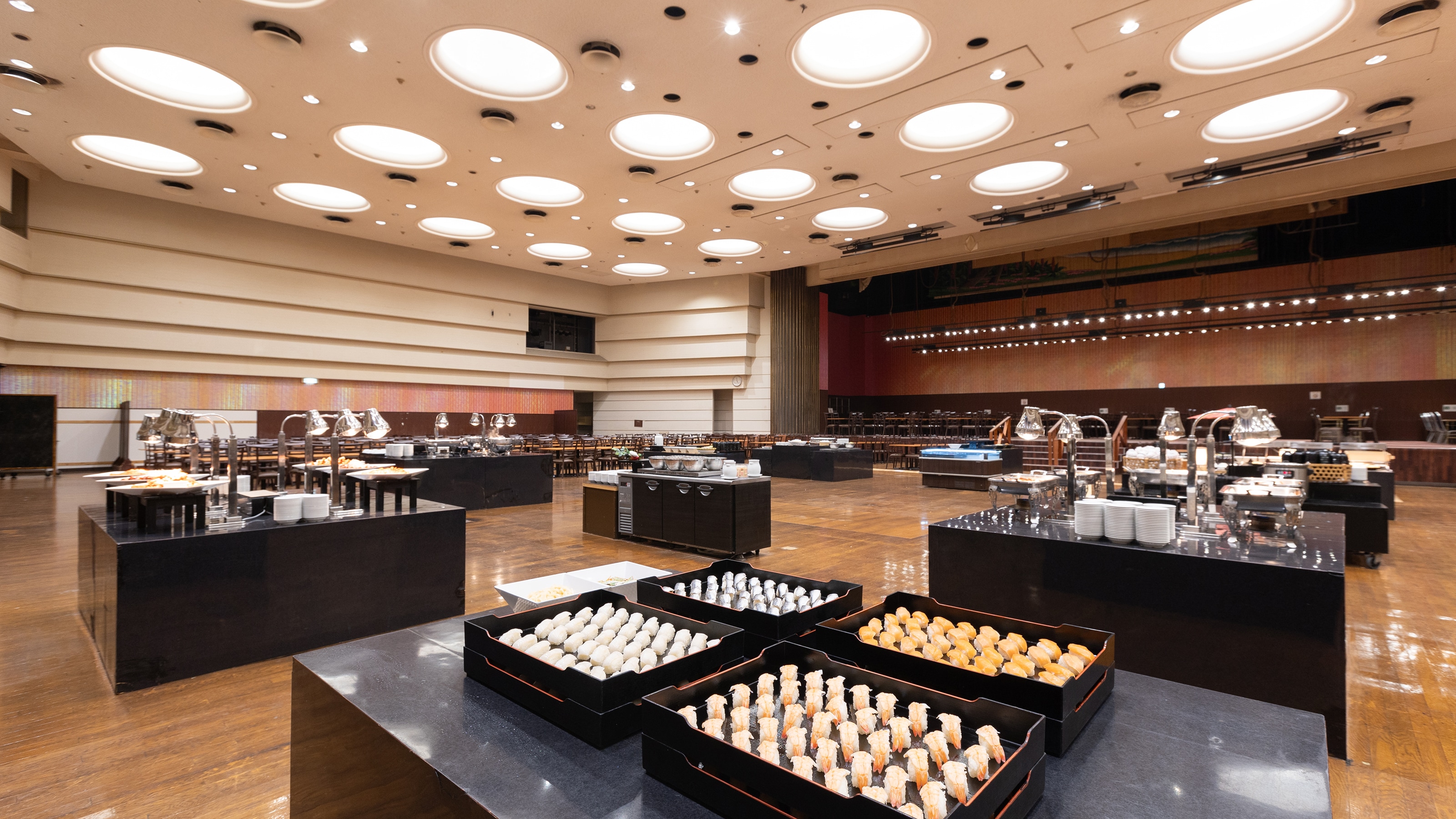 An example of a dinner buffet