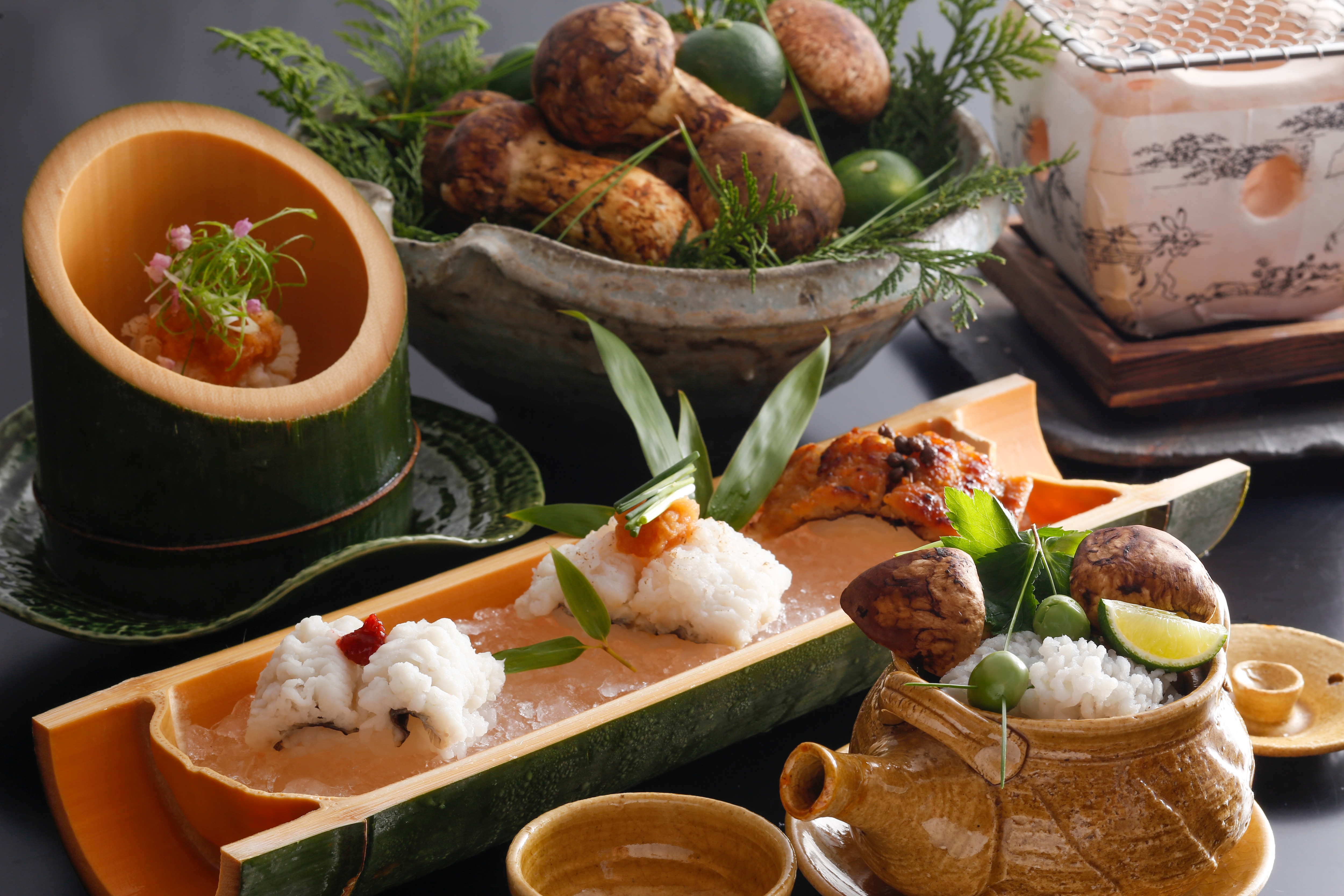 Image of conger and matsutake mushroom