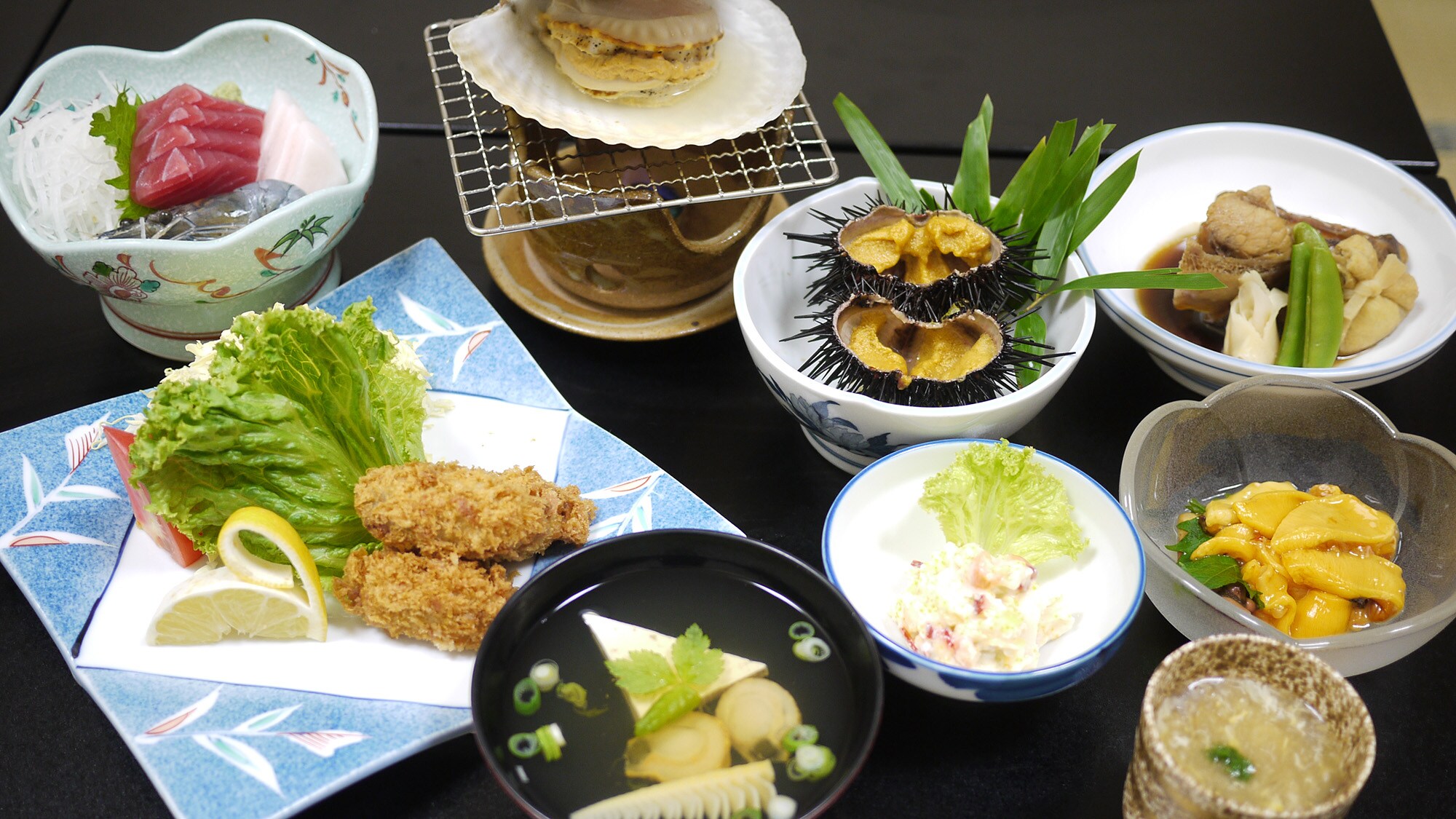 *Ví dụ về bữa tối: Sashimi cá tươi mới đánh bắt rất ngon!
