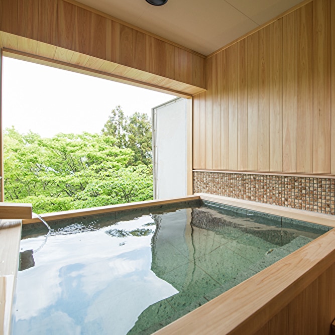 10 tatami mats with hot spring bath + twin [Room 339] room bath
