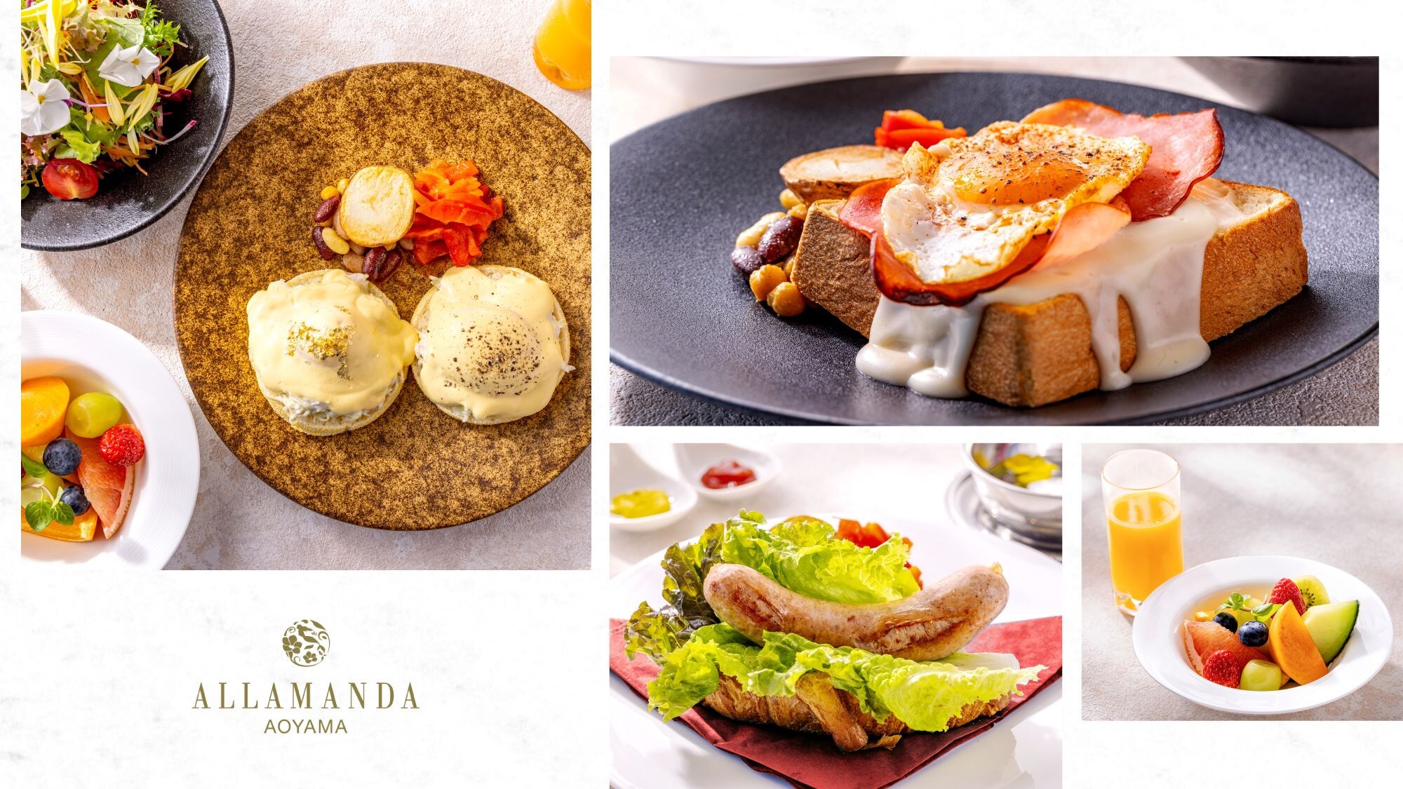 ◆Pilihan set sarapan｜Pilih hidangan utama Anda pada hari itu mulai dari hot dog, egg benedict, atau croque madame