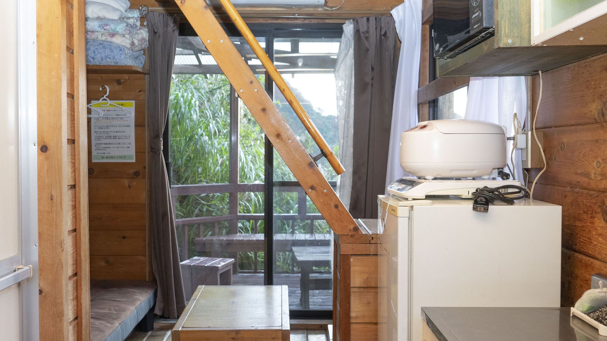 Log house interior
