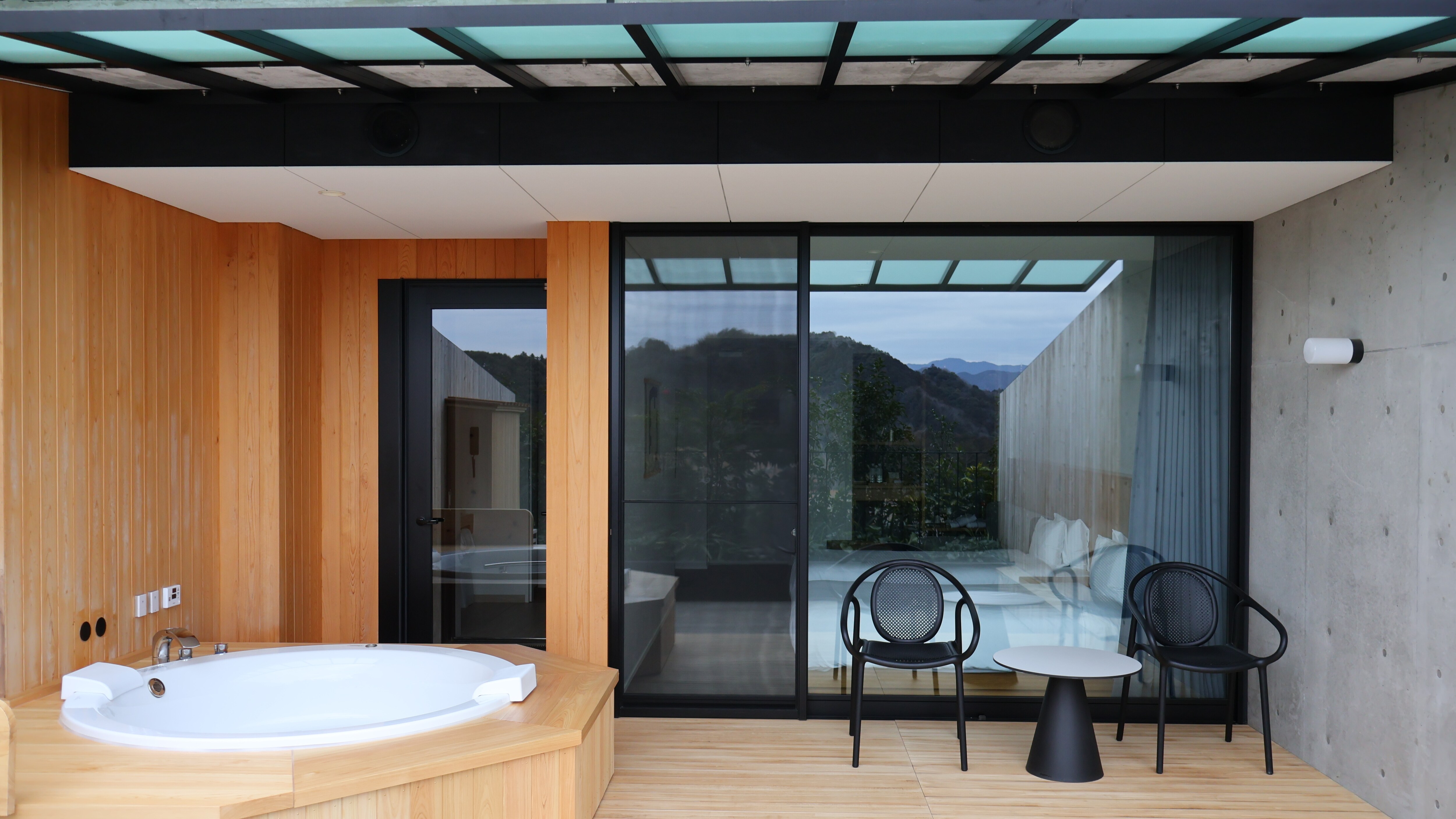 Terrace twin room with open-air jacuzzi