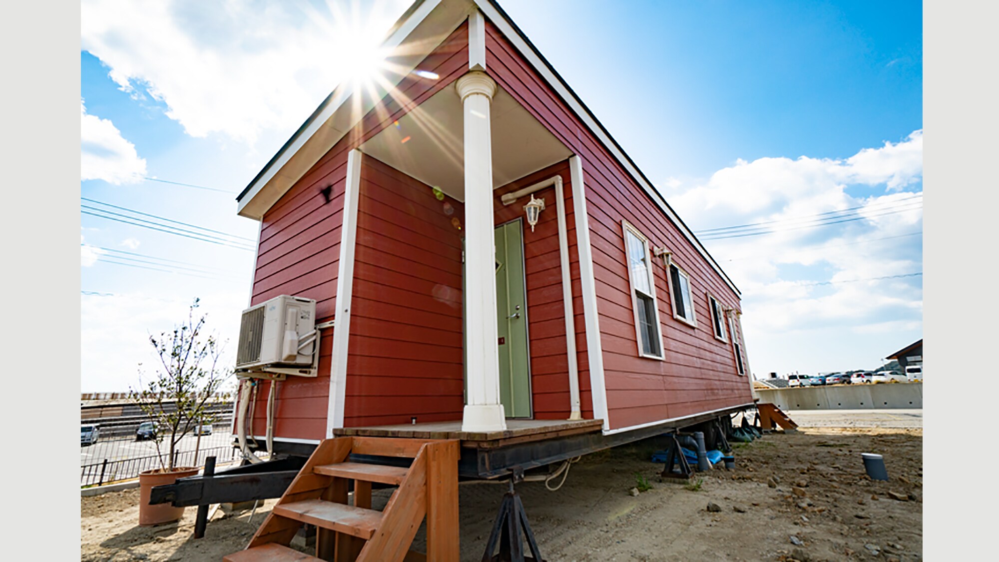 Vintage trailer house exterior
