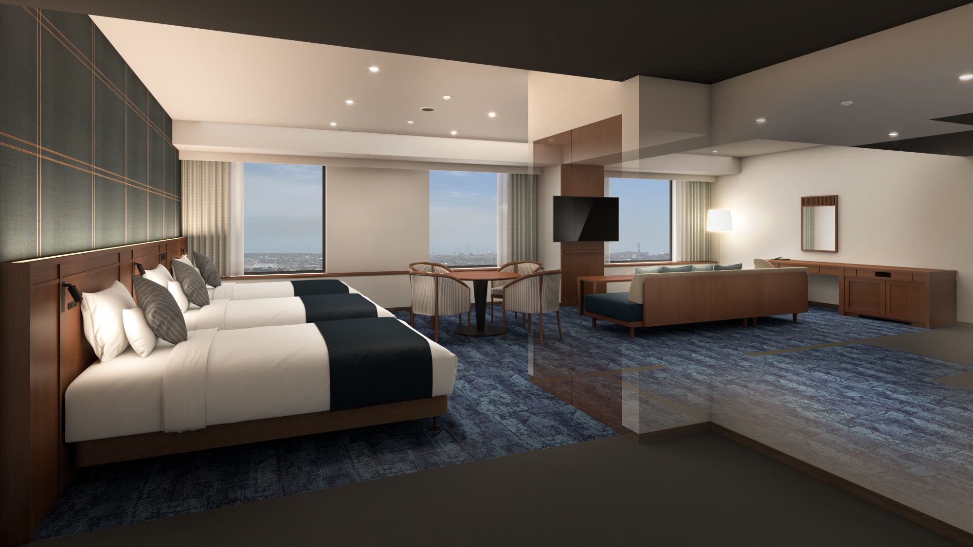 ห้องดีลักซ์ ทริปเปิ้ล พร้อมเตียงเสริม 2 เตียง (ภาพ)