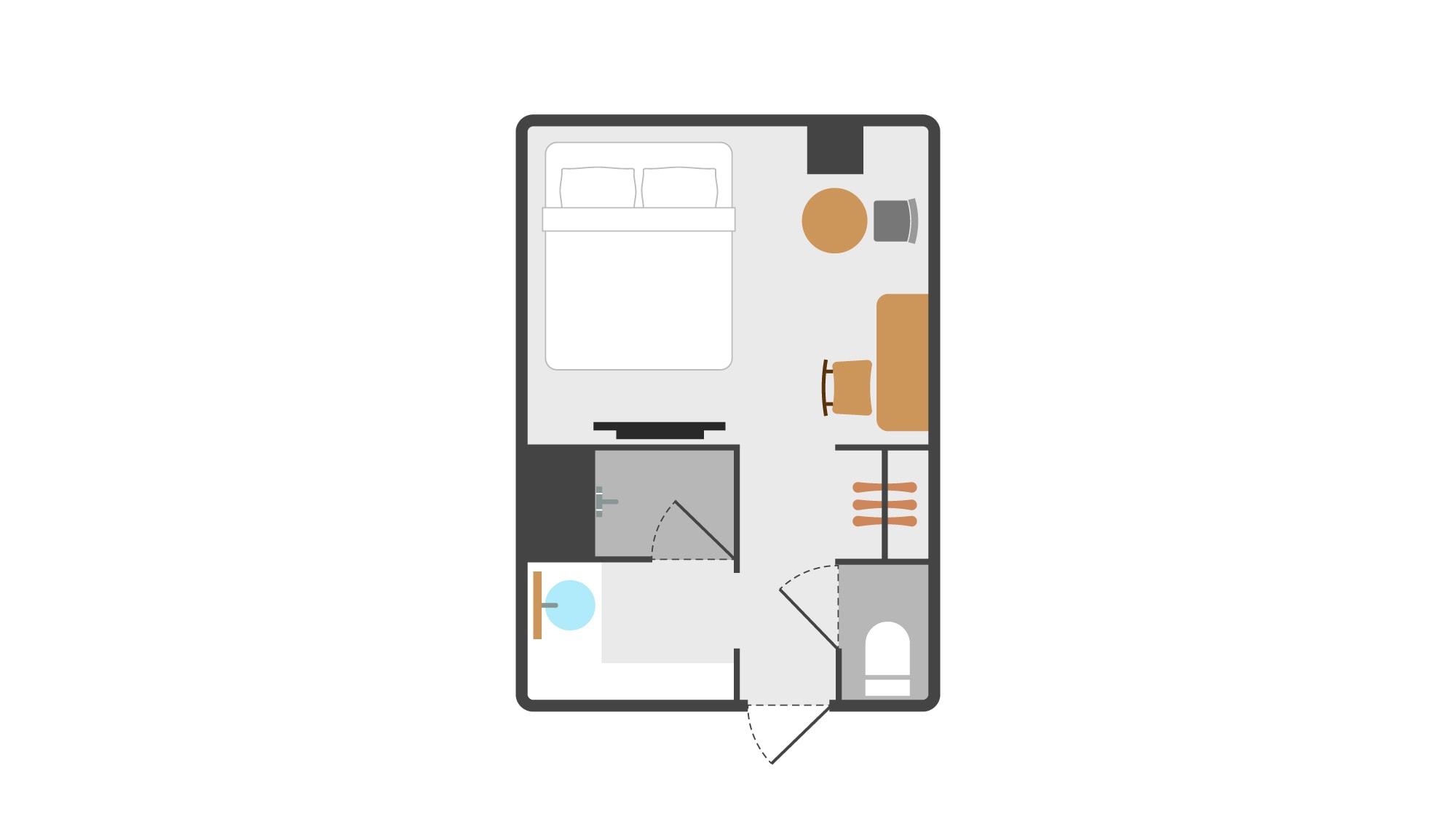 Double/shower room floor plan