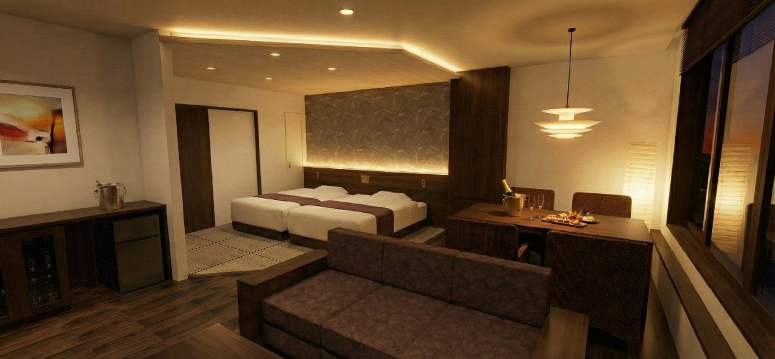 【預計2026年1月完工】現代日式西式臥室，附淋浴間「露草」*效果圖