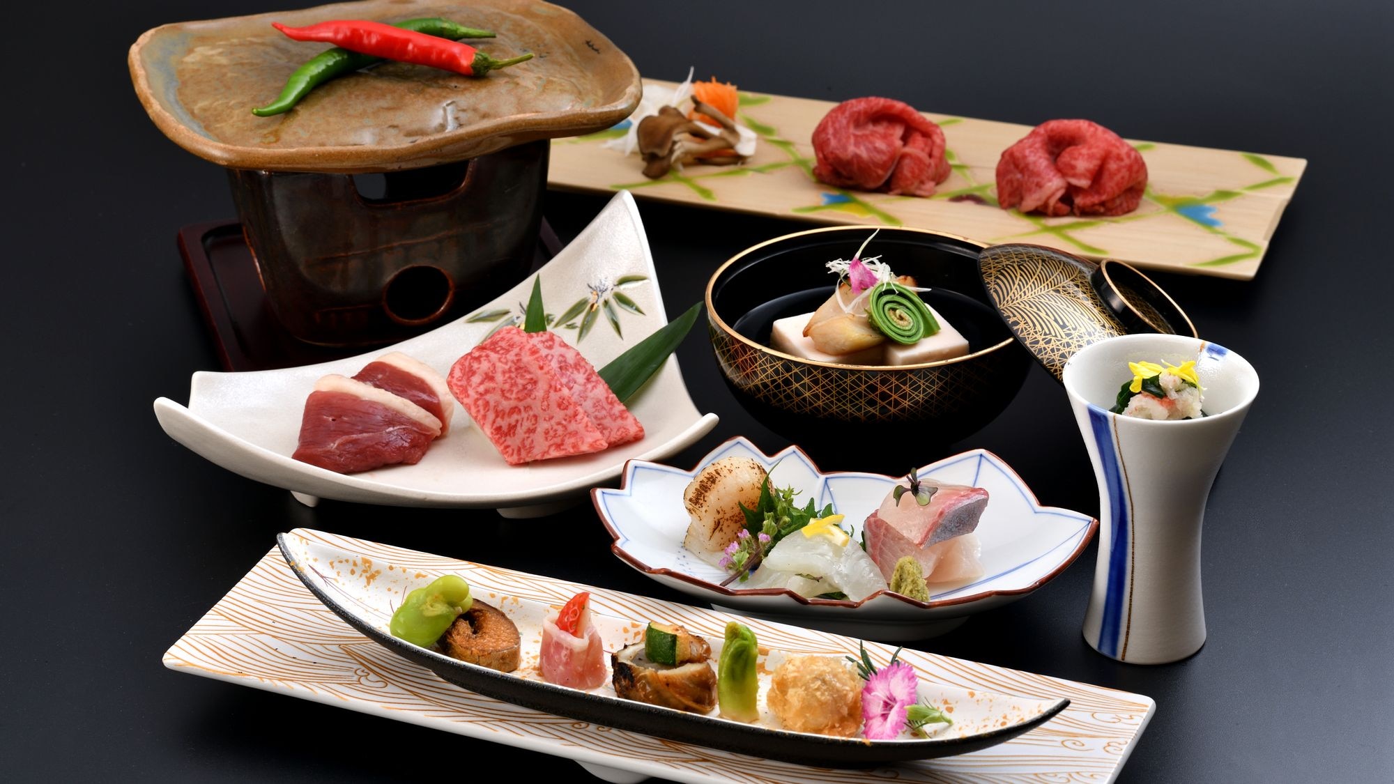 -Enjoy the deliciousness of Omi- [Kyoto-style Kaiseki where you can enjoy the taste of the earth with "certified Omi beef" and "Omi duck"]