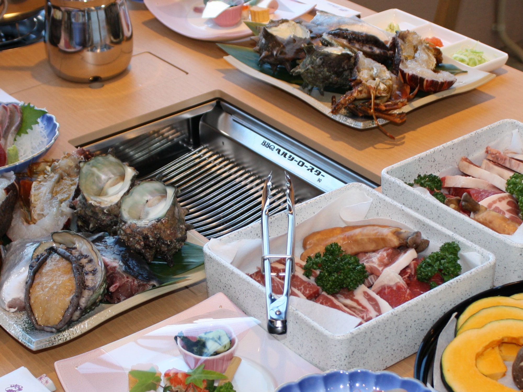 Terrace BBQ cooking example