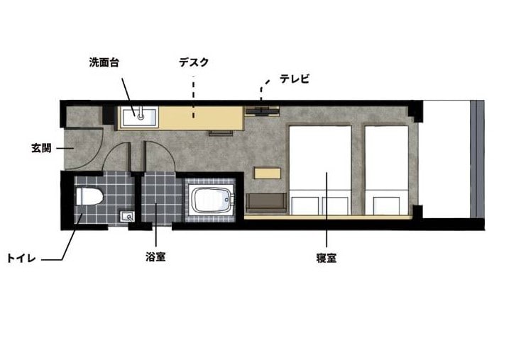 รูปแบบห้องเตียงคู่ 1