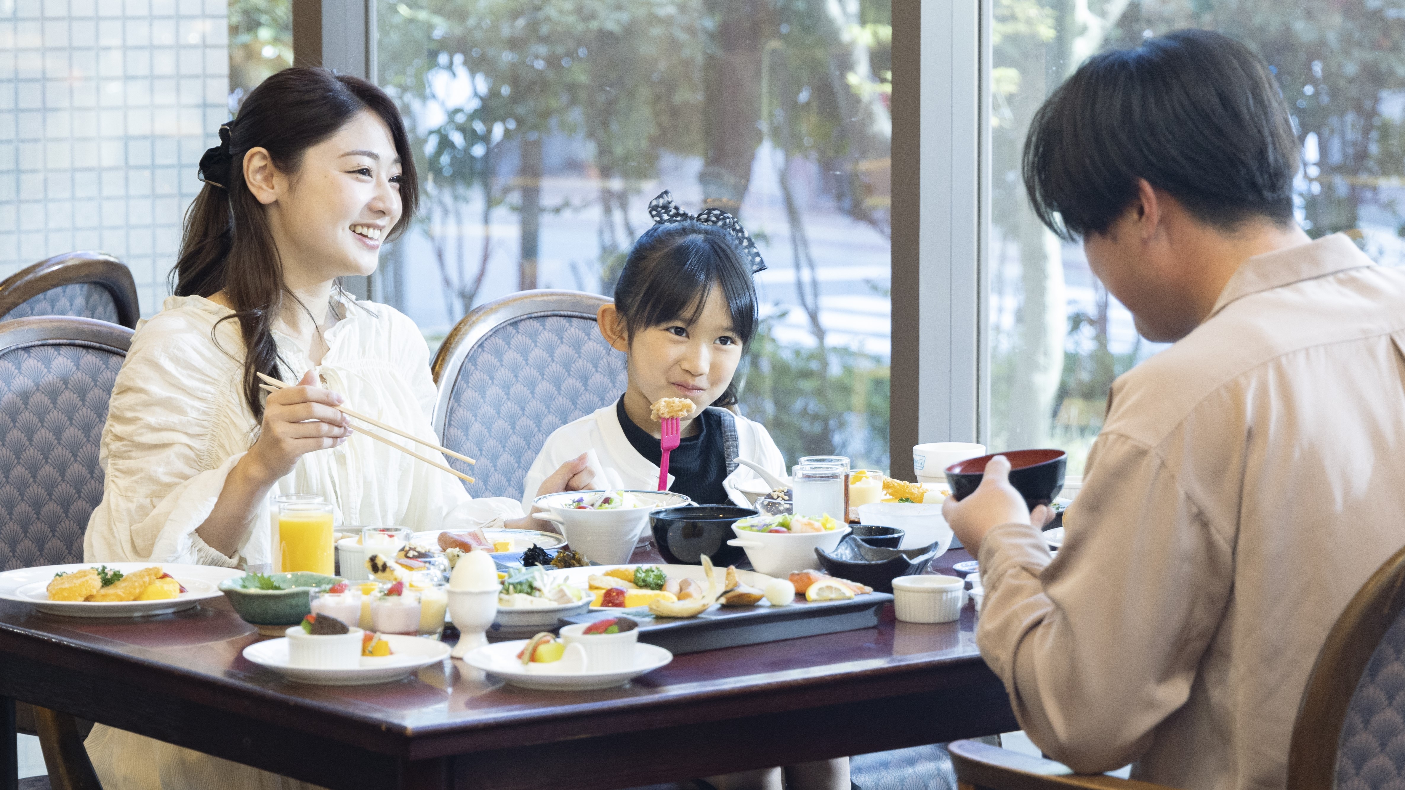 <조식>레스토랑 하나미즈 영업시간 7:00~10:00 뷔페 스타일에서 제공하고 있습니다