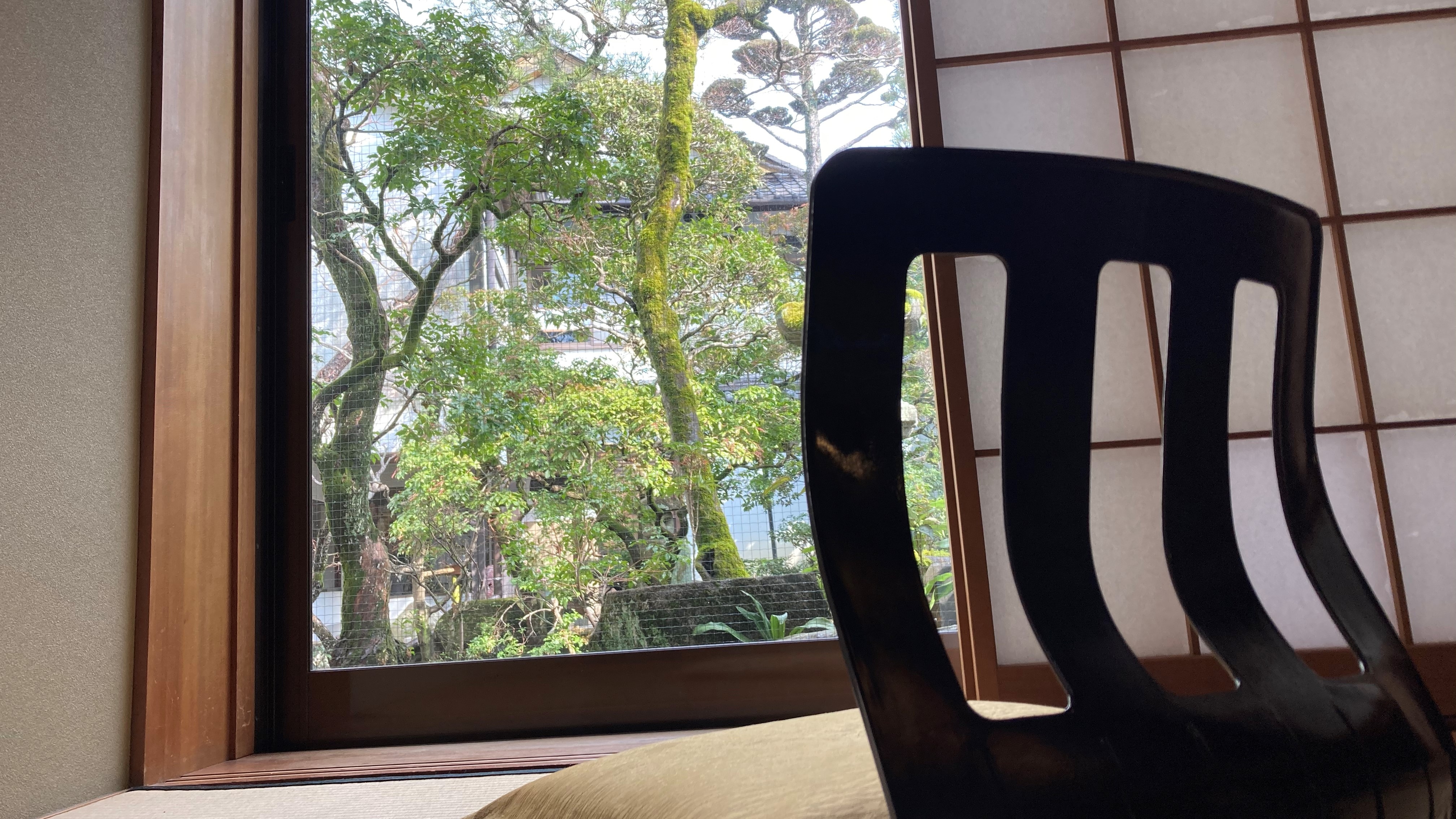 Pure Japanese-style room with a view of the garden