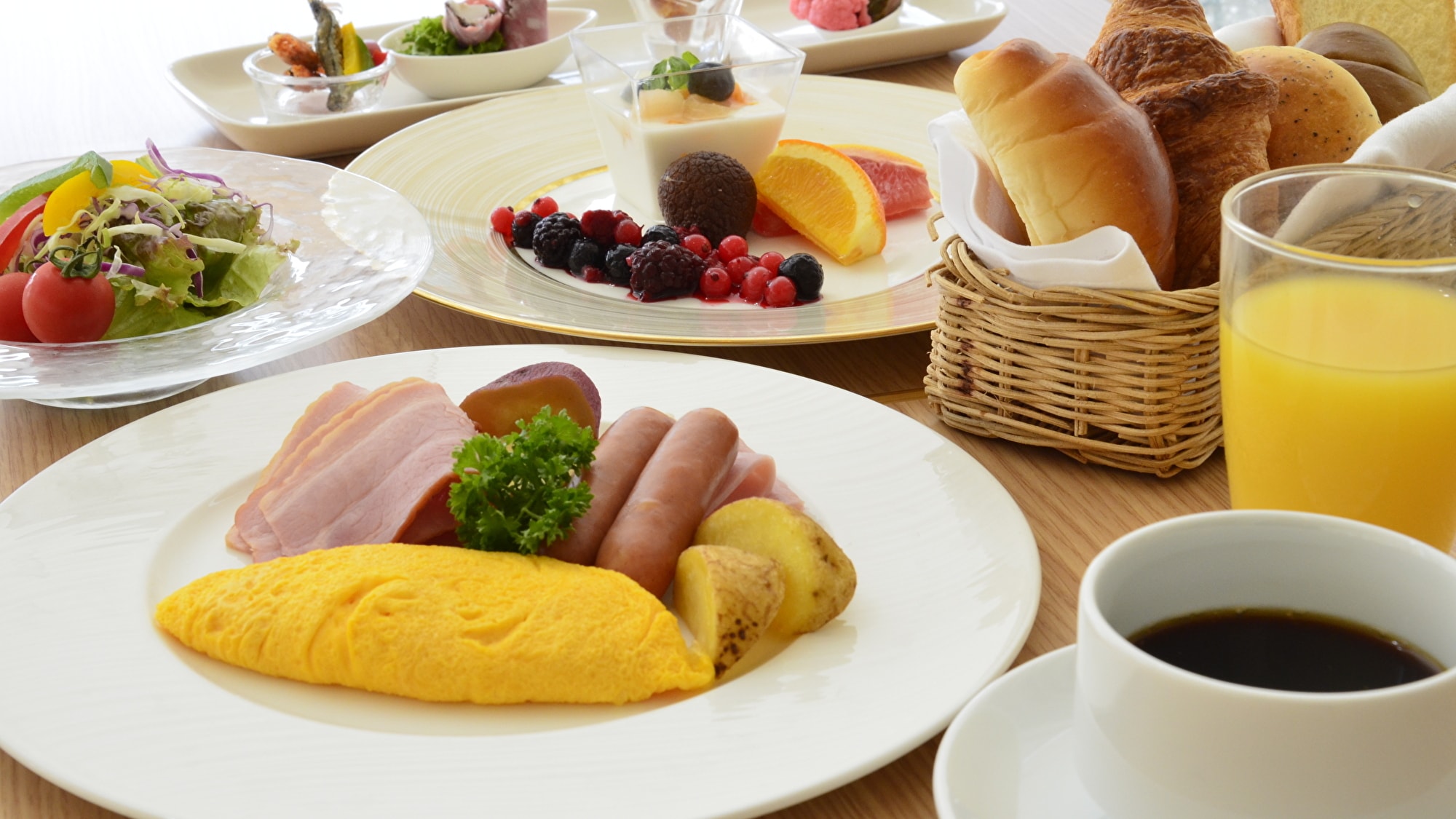 [Restoran Dreamland] Sebanyak yang Anda suka makanan lezat! Gambar sarapan prasmanan Jepang dan Barat