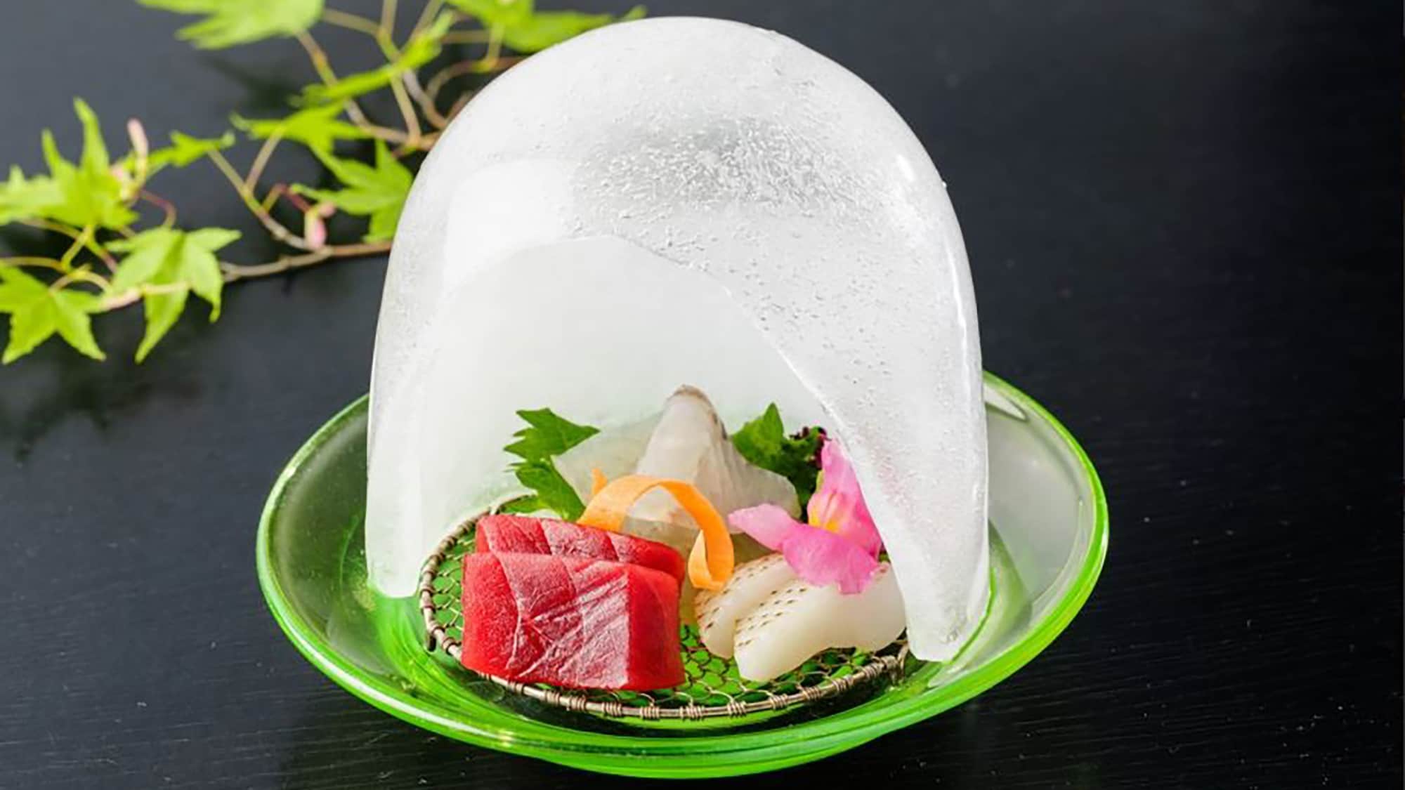 时令花卉怀石冰穹生鱼片