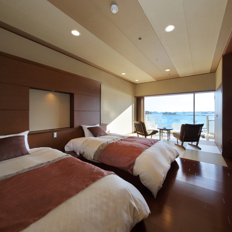 "Momiji" Basho-tei Ocean View Designer Twin Room