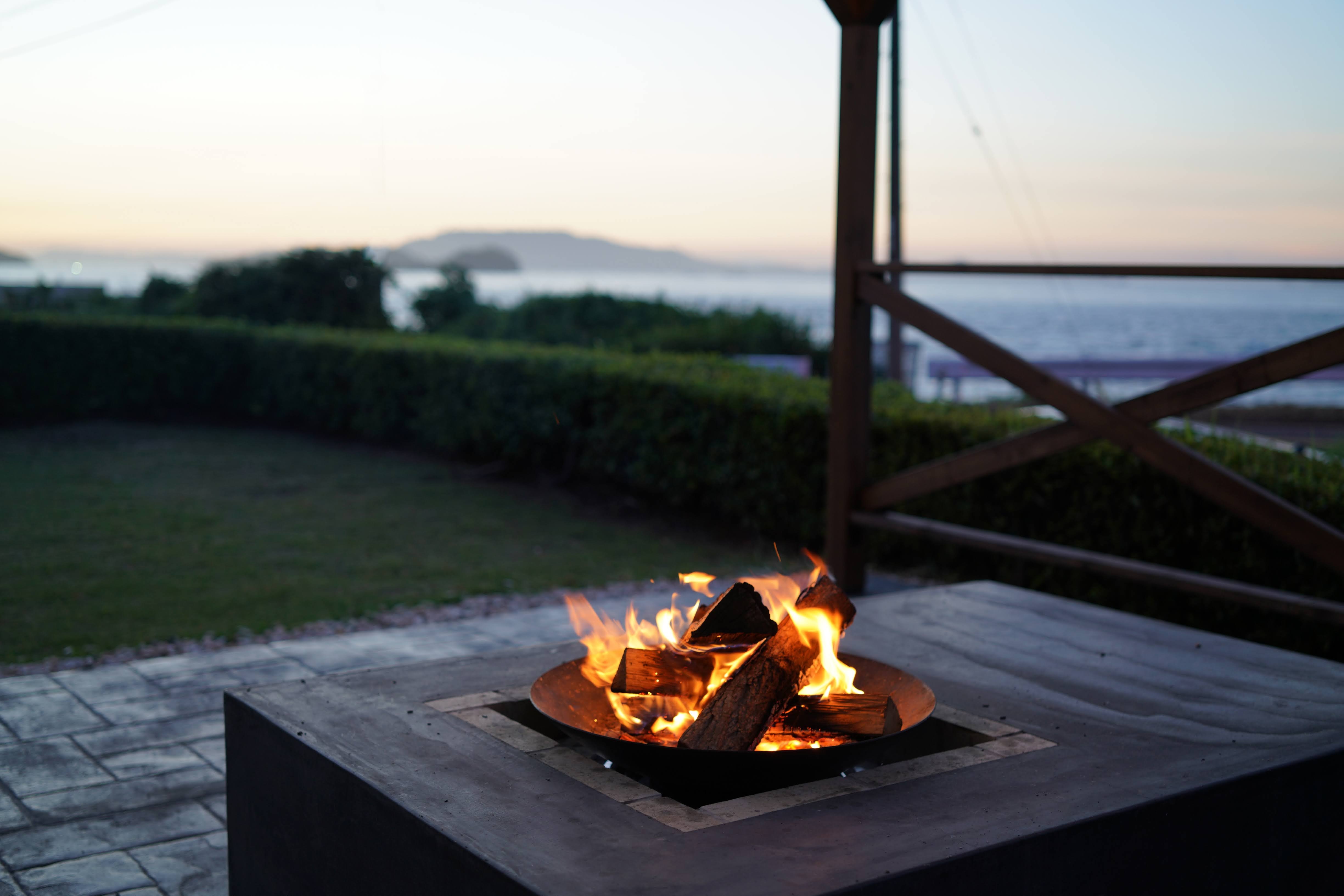 Bonfire in the garden