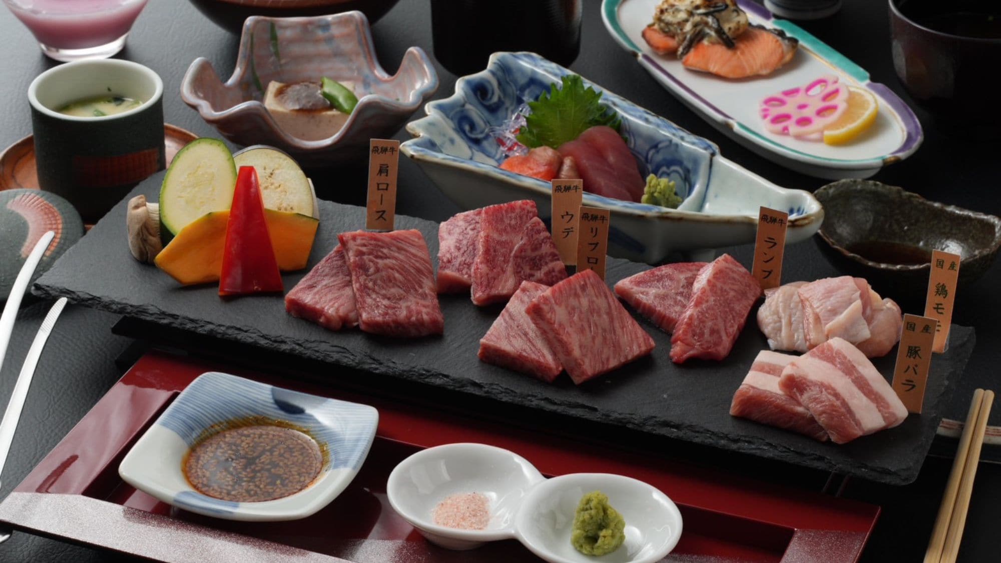 "A5 Hida Beef Tasting Kaiseki" We will prepare a kaiseki meal where you can enjoy A5 Hida beef in yakiniku style.
