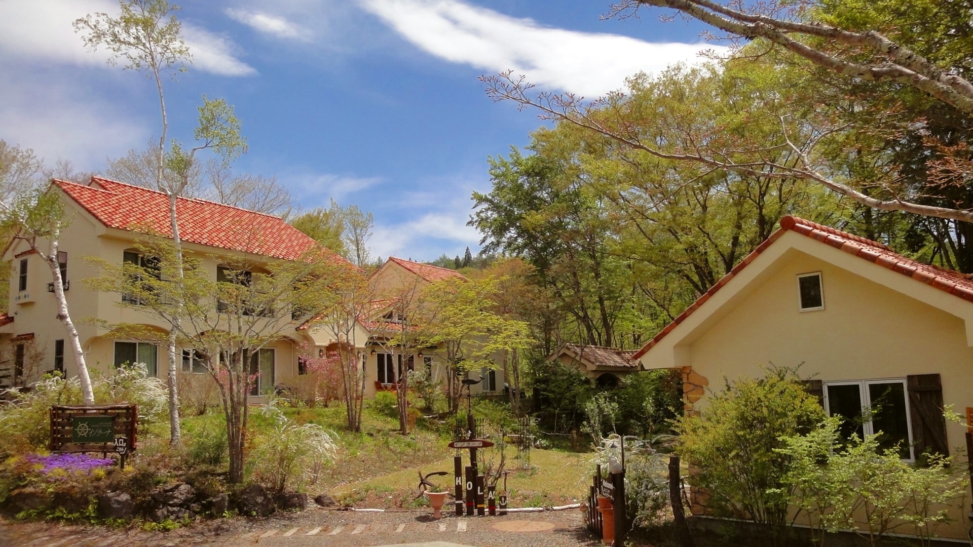 山中湖Osteria Isolana全景