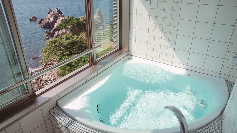 New building Matsuishi-an Special room Semi-open-air bath Example